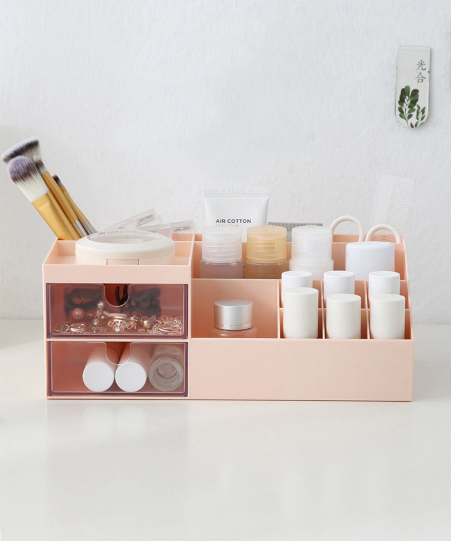 aimoha Makeup Box Cosmetics Storage Cosmetic Storage Box Cosmetic Storage Cosmetic Box white Storage Box Cosmetics Small Item Holder Makeup Storage Desktop Small Item Storage Cosmetic Case
