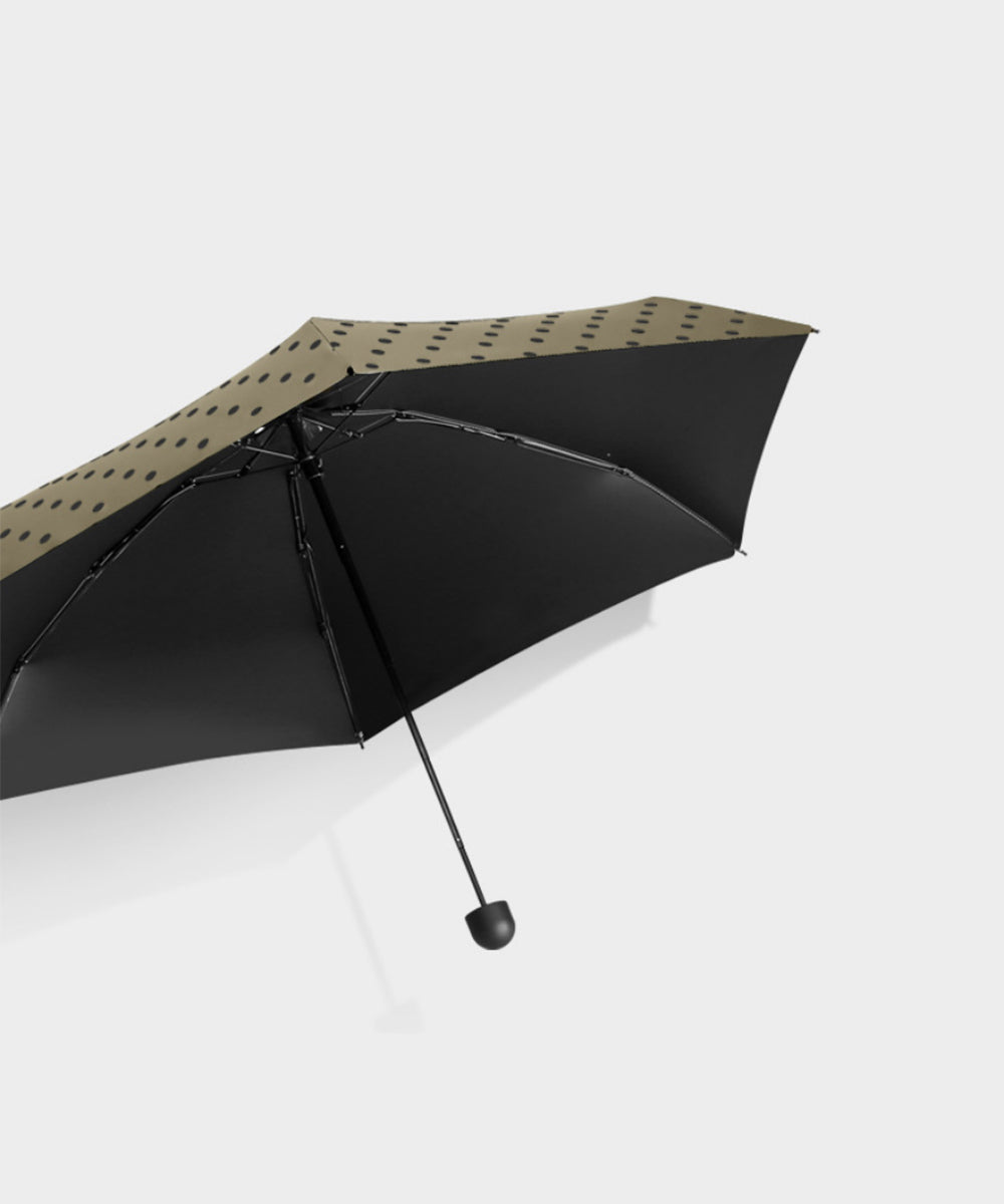 アイモハ aimoha 【大受歡迎！時尚的圓點圖案 UV防護99％ 晴雨兩用 18cm 超迷你 折疊傘】