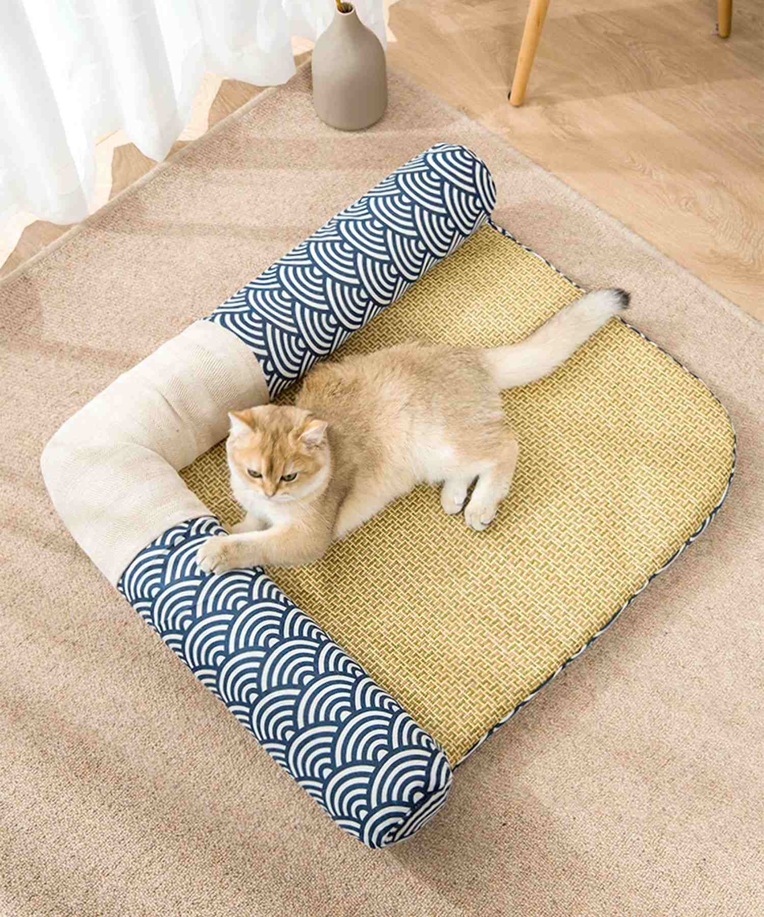 Aimoha Japanese-style Cool Washable Pet Bed 【Non-returnable item】