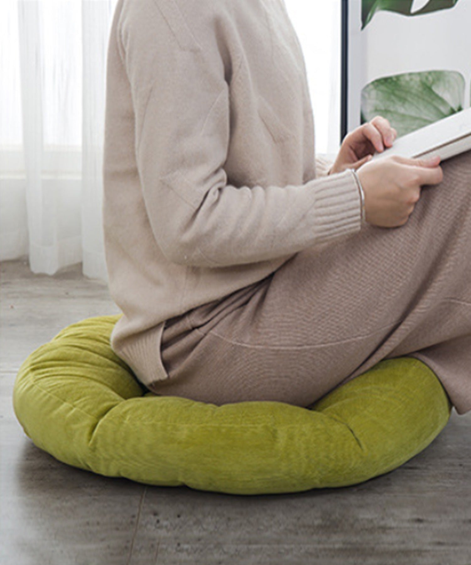 aimoha New Release Fluffy Plain Round Cushion