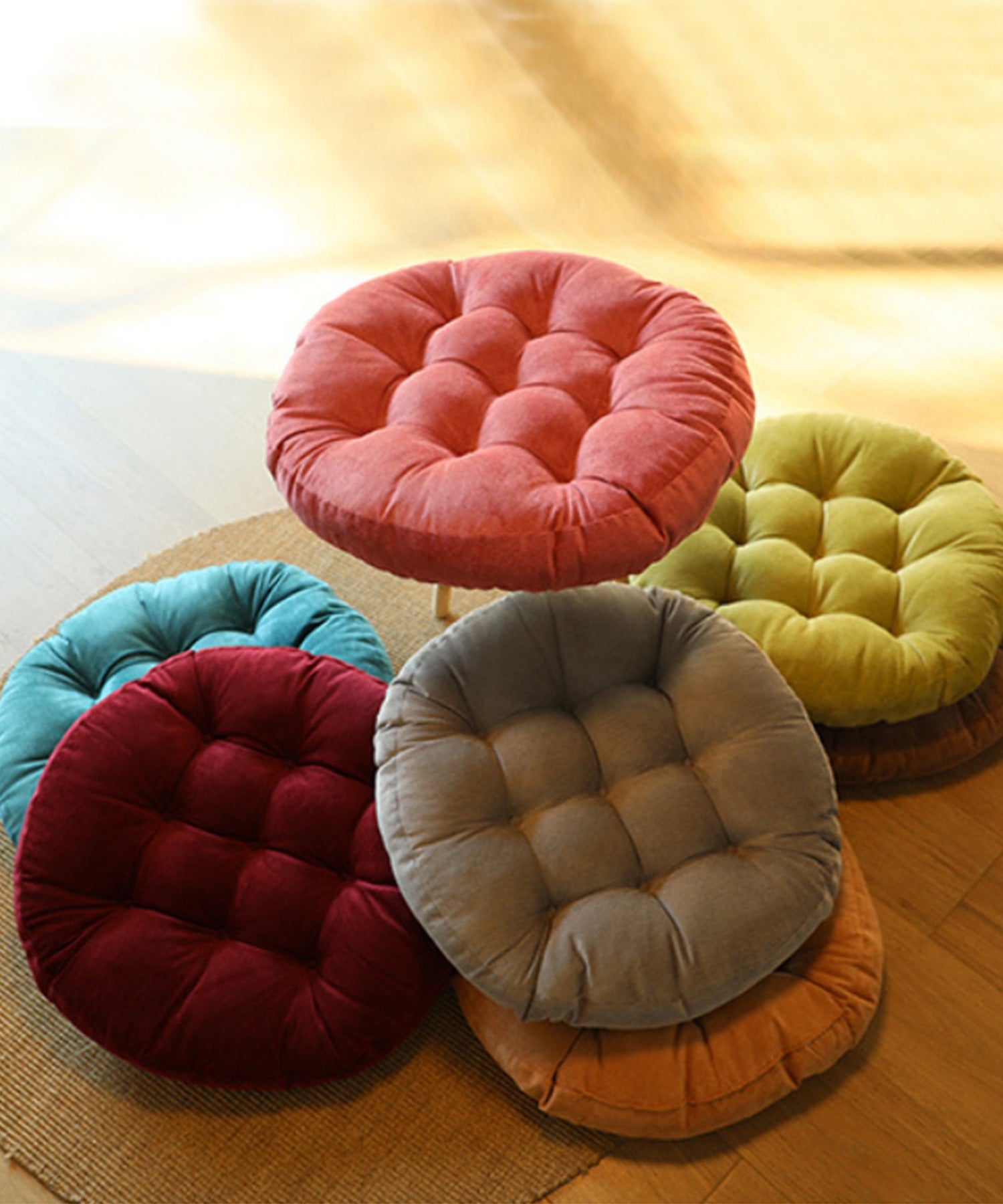 aimoha New Release Fluffy Plain Round Cushion