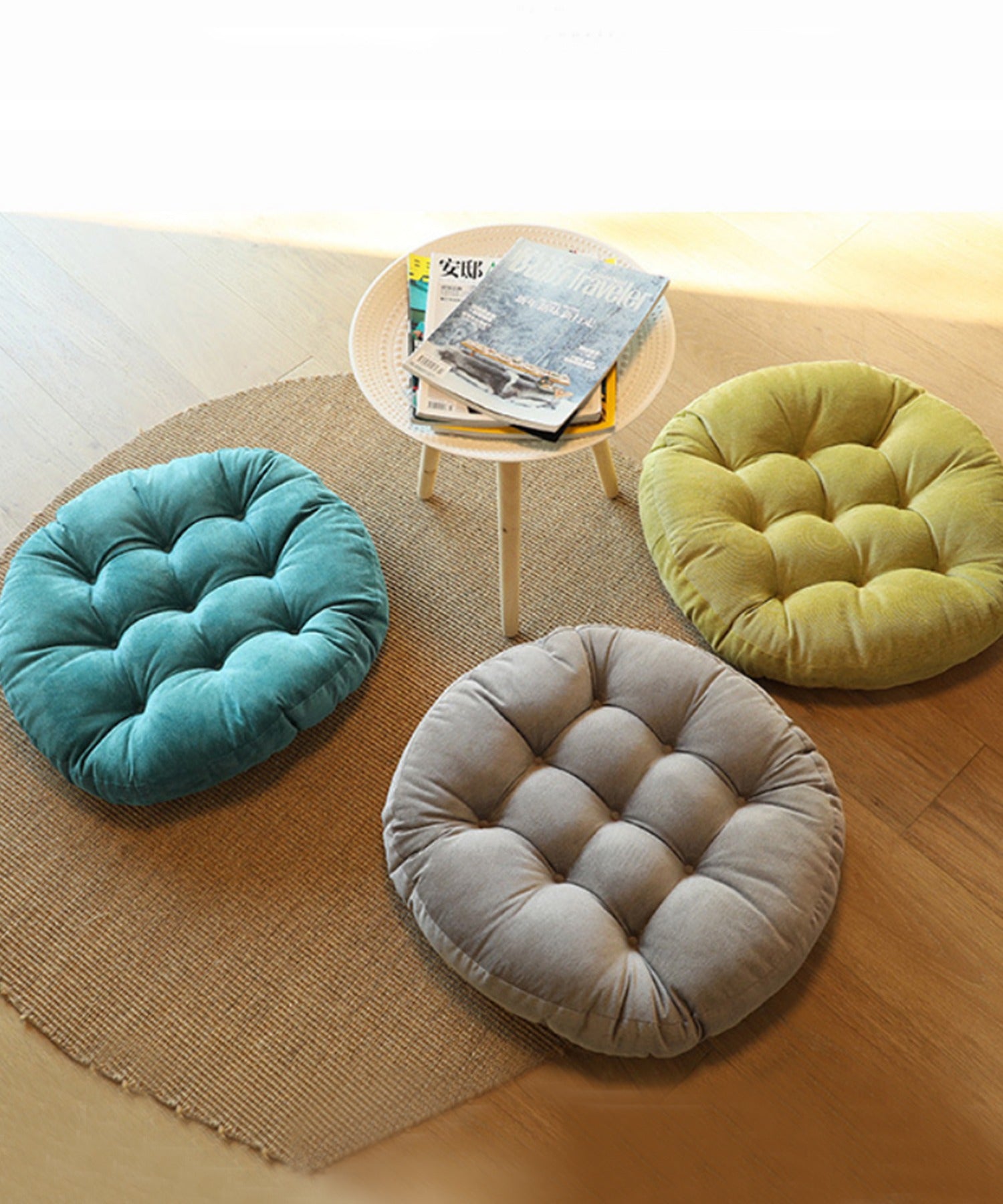 aimoha New Release Fluffy Plain Round Cushion