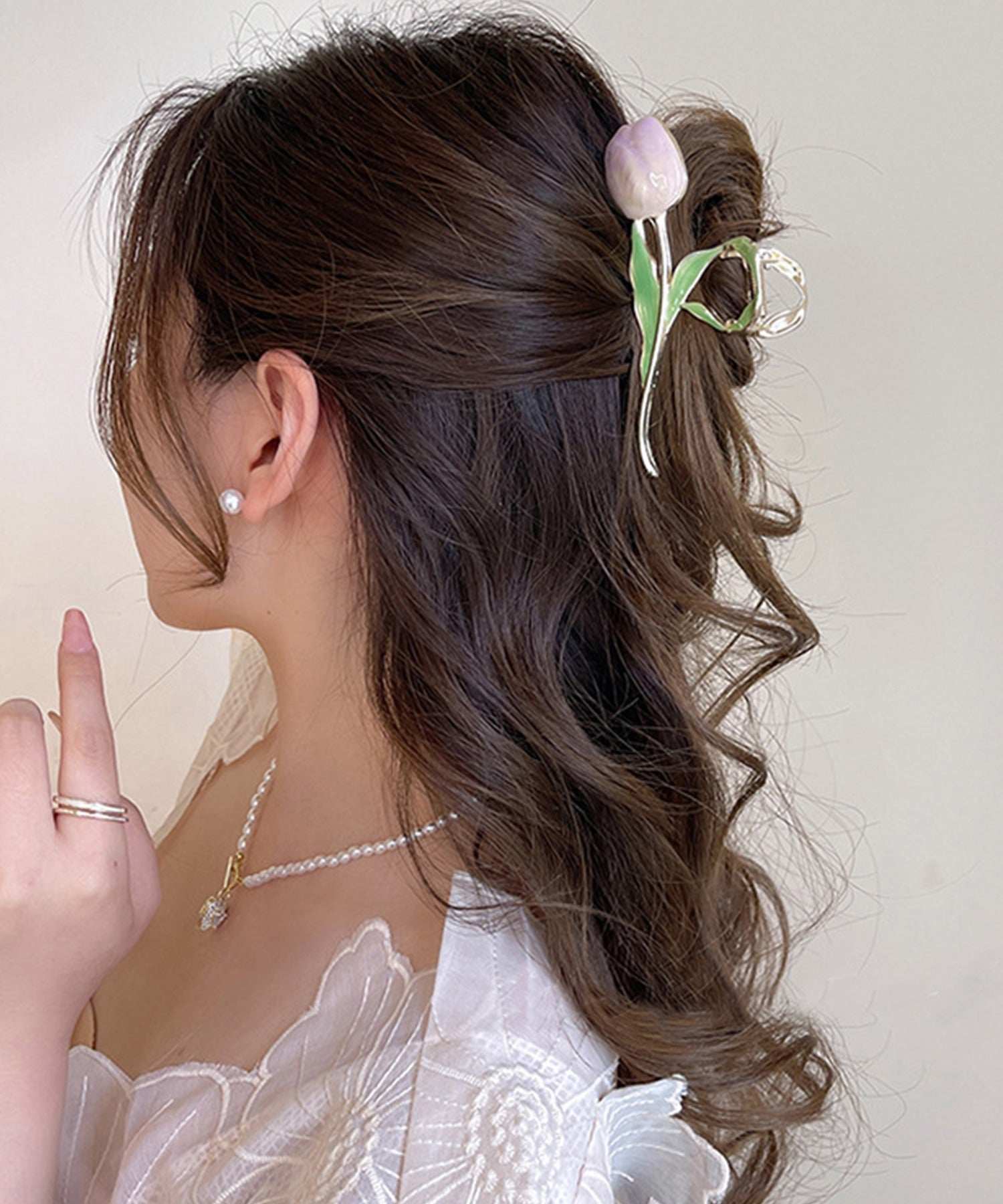 アイモハ aimoha チューリップ形ヘアクリップ （ブルー） ブルー