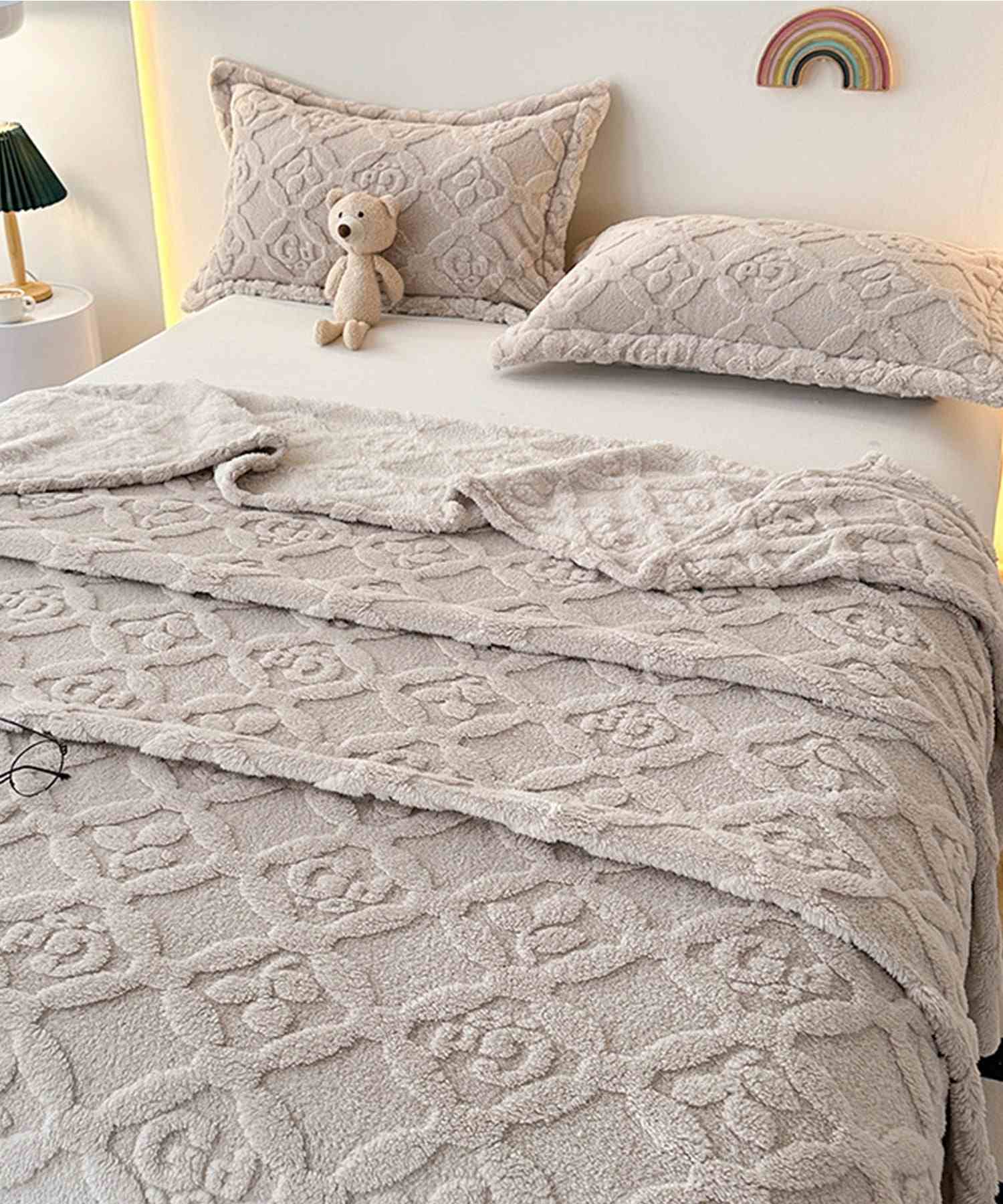 Aimoha aimoha home/Embossed fluffy blanket