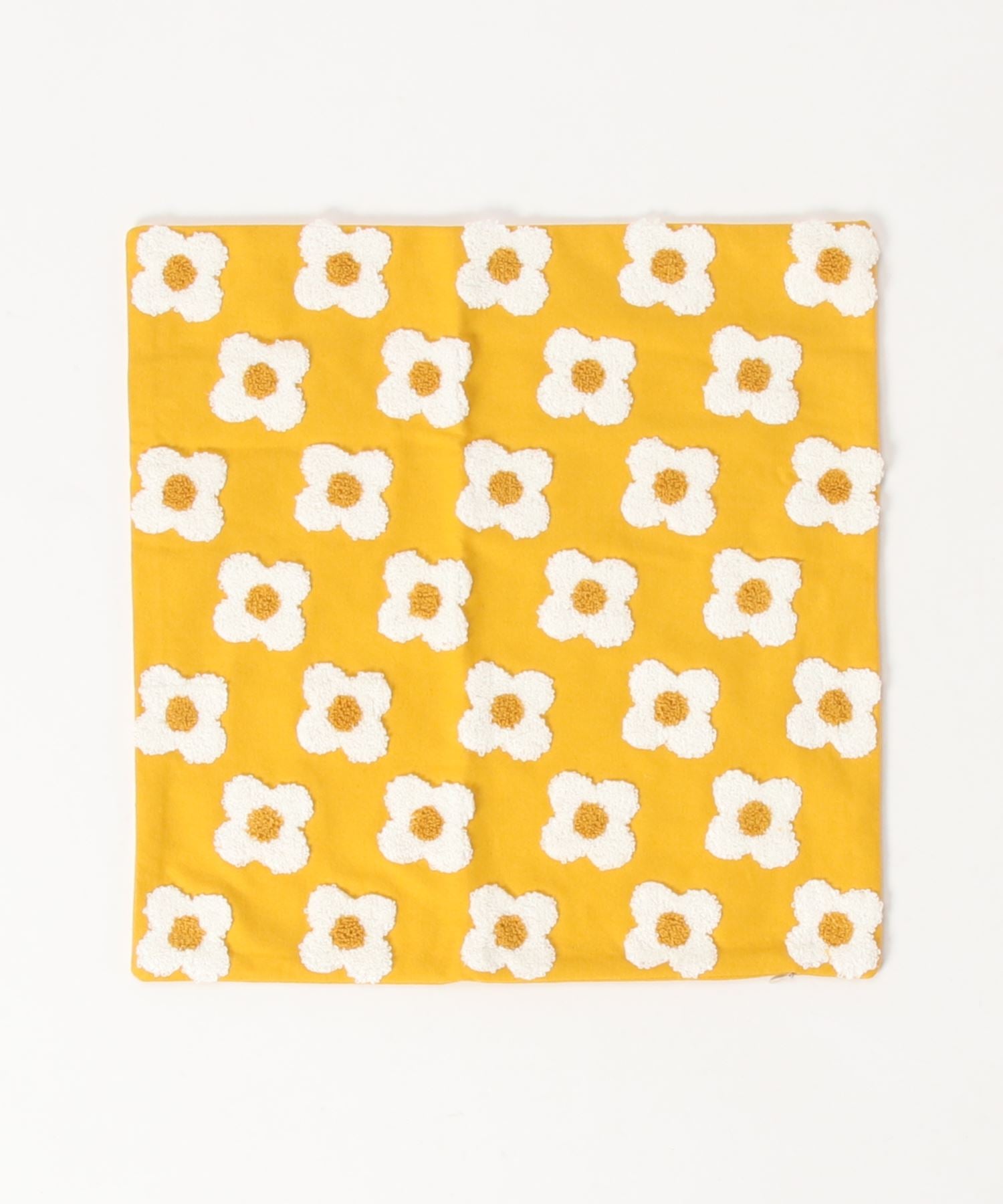 アイモハ aimoha aimoha home/立体感刺繍クッションカバー （イエロー） イエロー