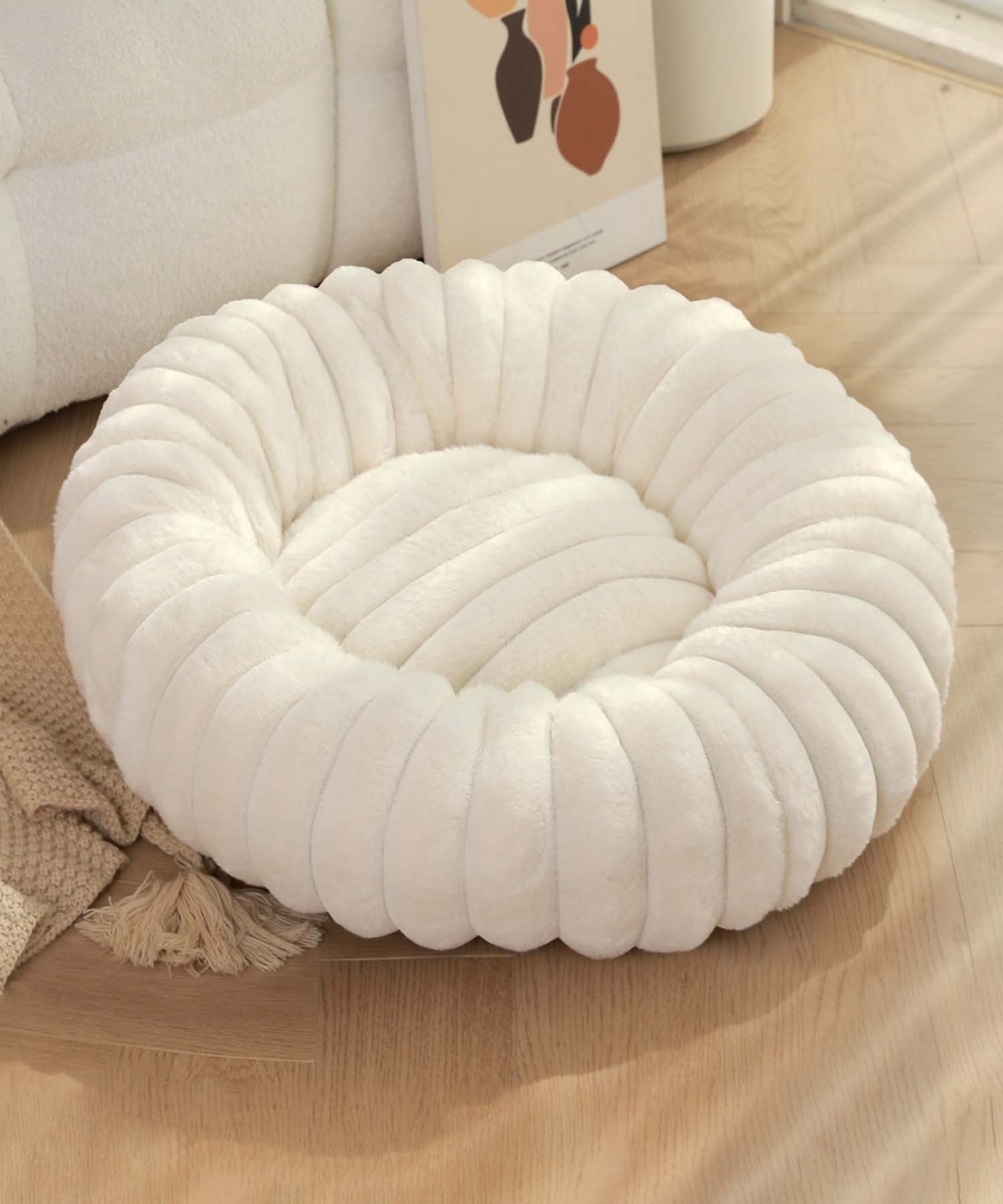 アイモハ aimoha aimoha home/ラウンド型ペットベッド 【返品不可商品】 （ホワイト） ホワイト