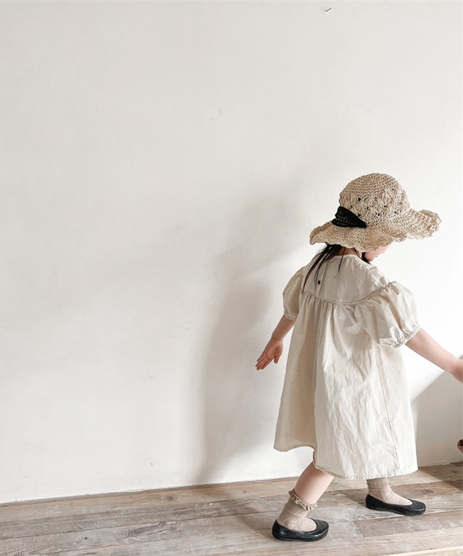 アイモハ aimoha aimohaーKIDSー 韓国子供服 ギャザーAラインワンピース