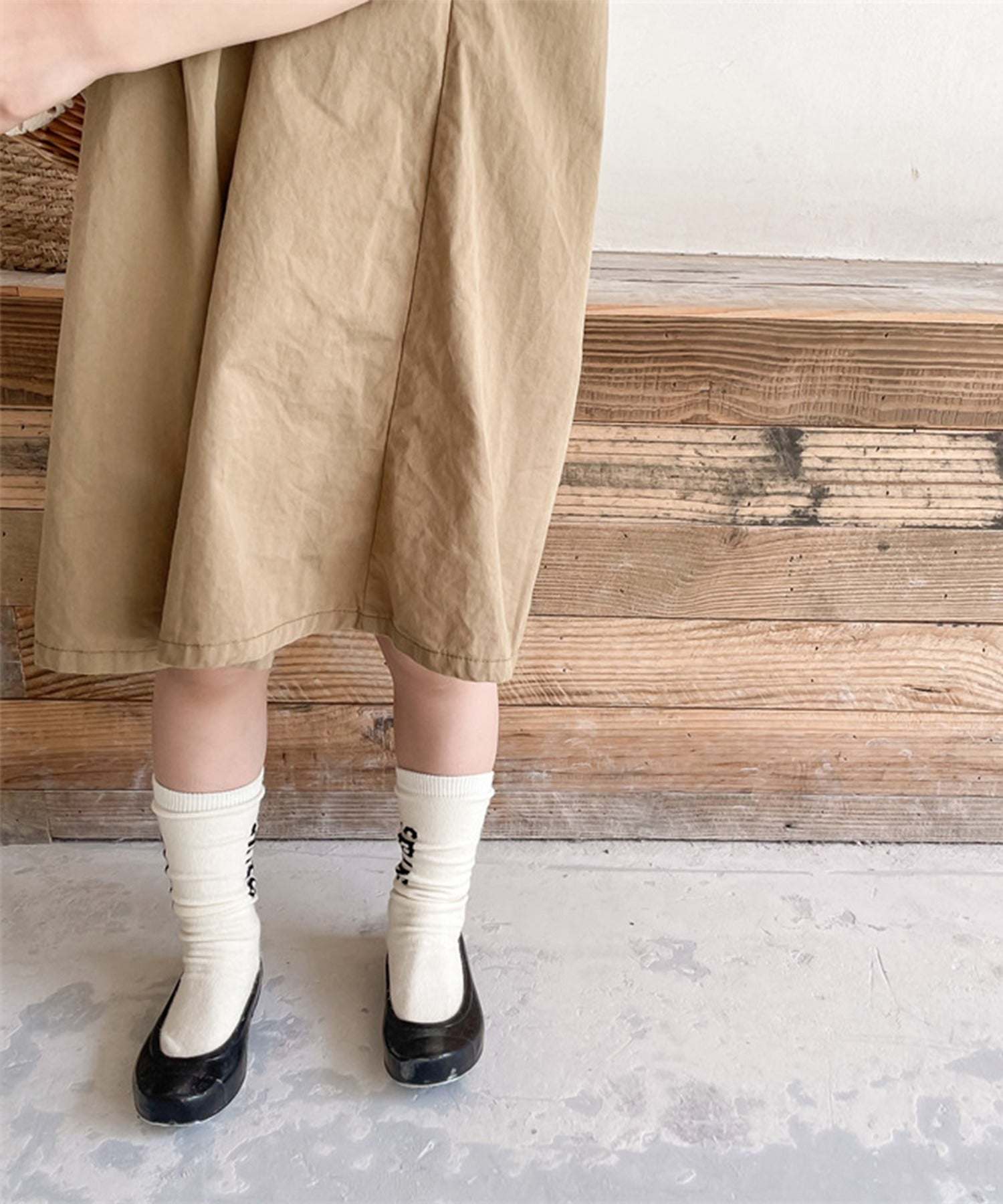 アイモハ aimoha aimohaーKIDSー 韓国子供服 コットン無地ワンピース