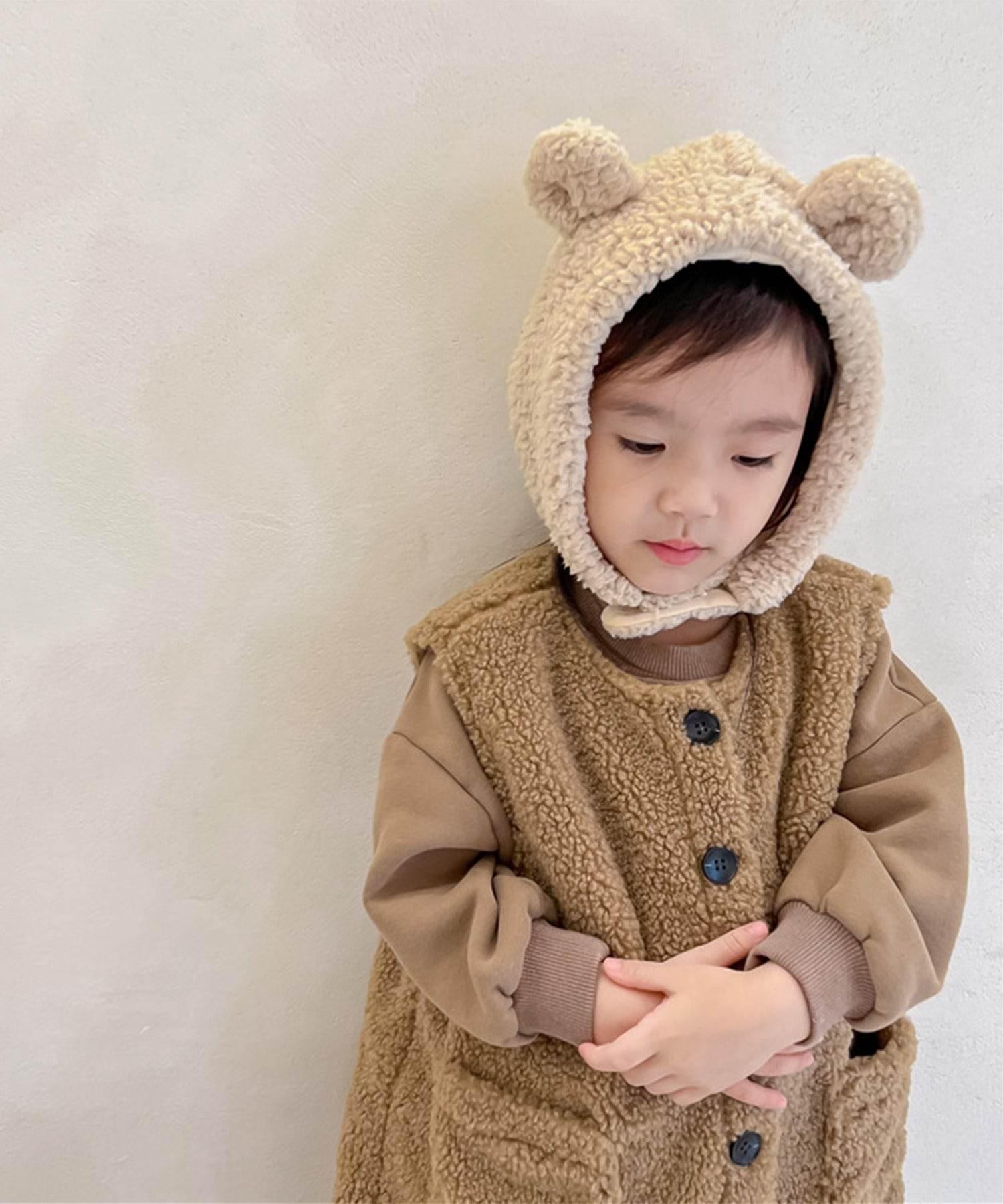 アイモハ aimoha 【aimohaーKIDSー】韓國兒童服 前開式毛絨連身衣