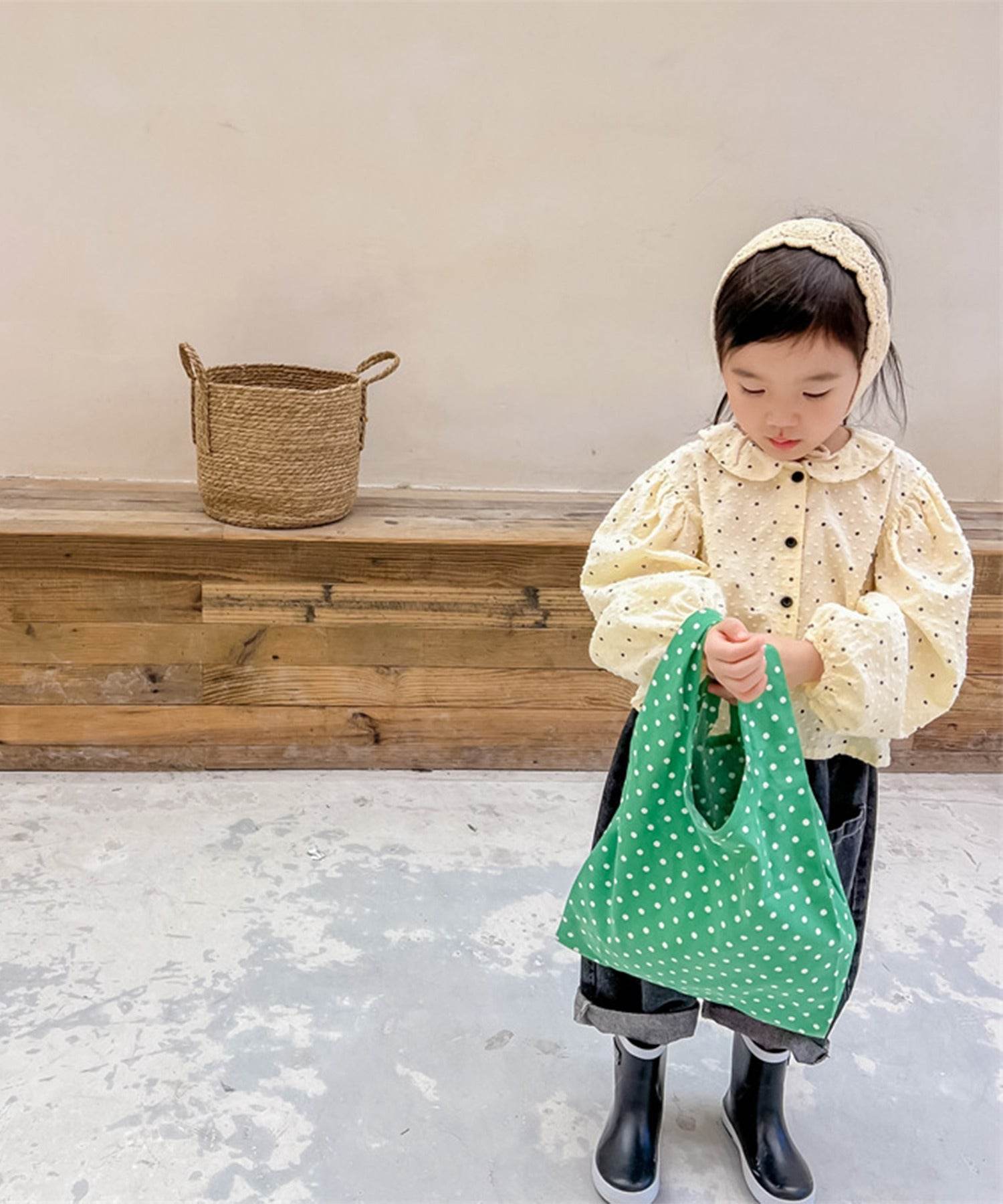 aimoha aimoha - KIDS - polka dot puff sleeve princess blouse
