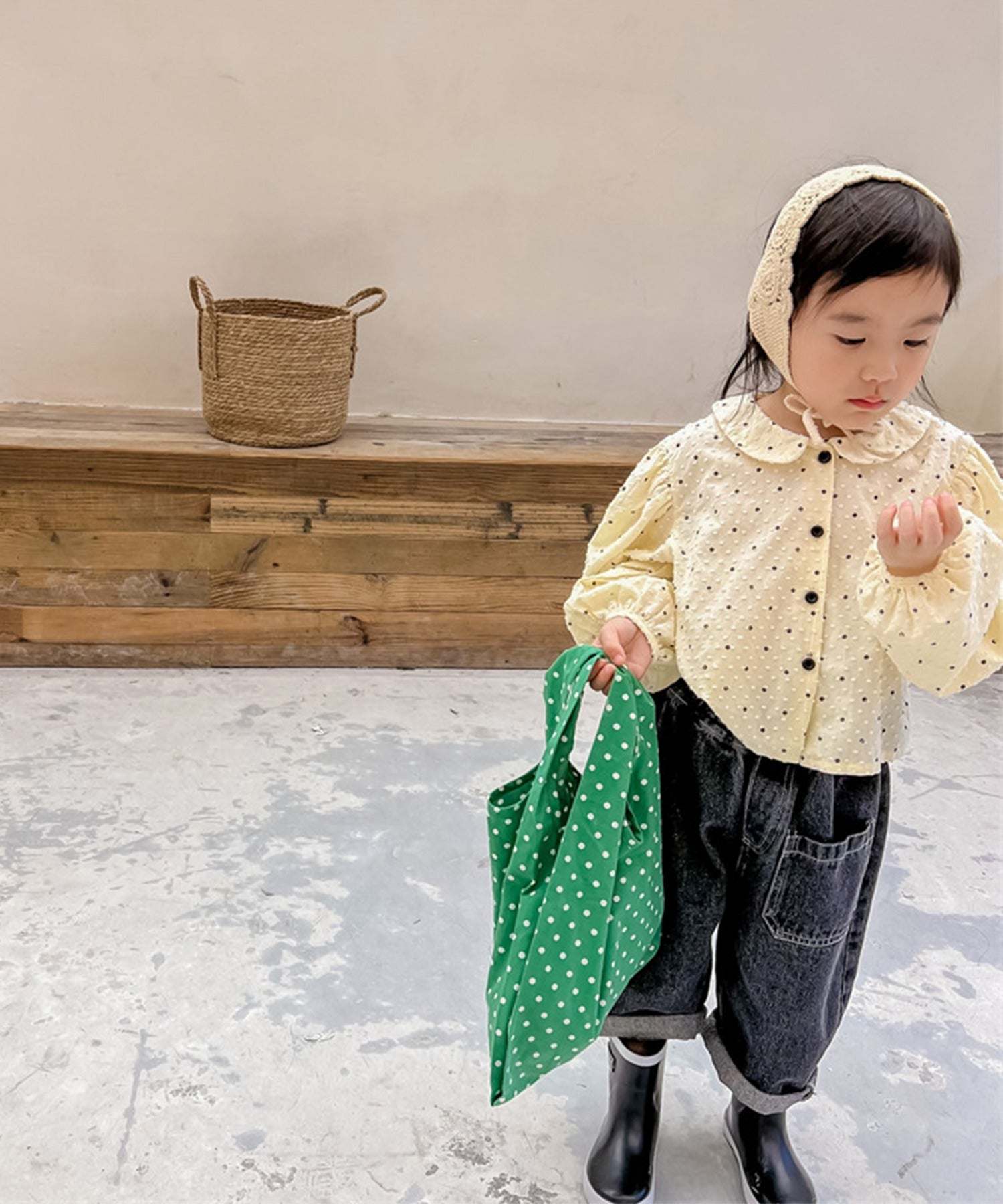 aimoha aimoha - KIDS - polka dot puff sleeve princess blouse