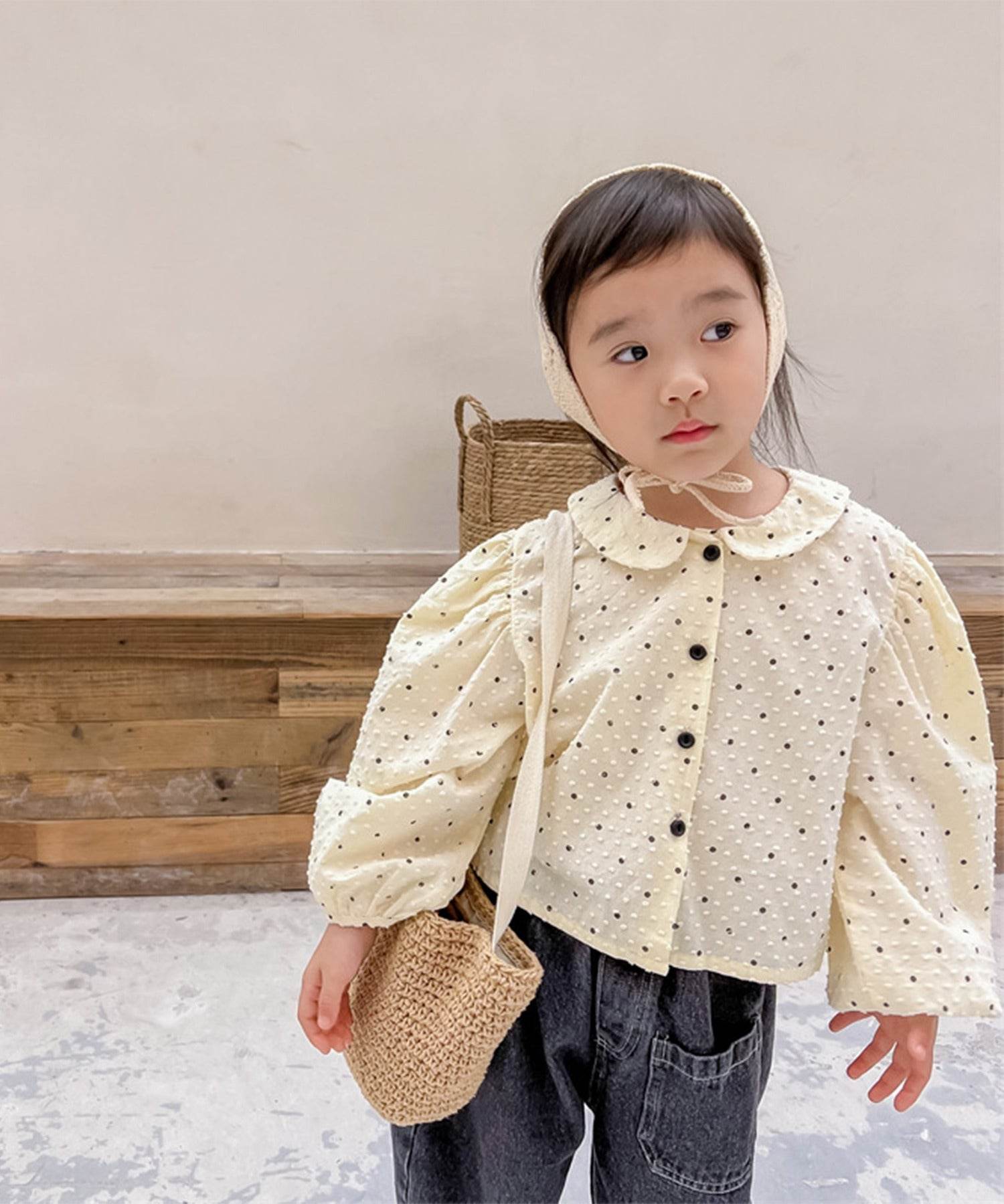 aimoha aimoha - KIDS - polka dot puff sleeve princess blouse