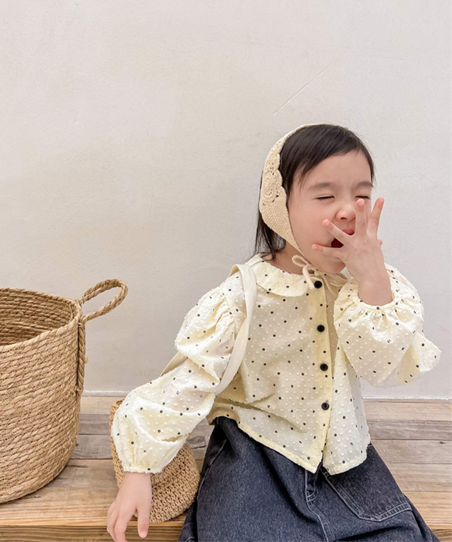aimoha aimoha - KIDS - polka dot puff sleeve princess blouse