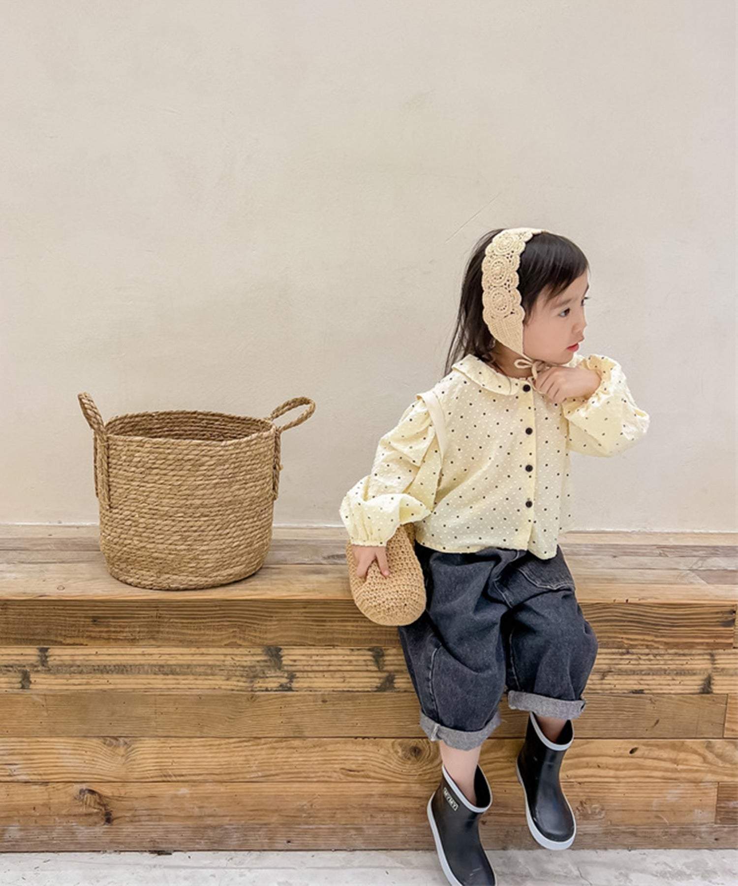aimoha aimoha - KIDS - polka dot puff sleeve princess blouse