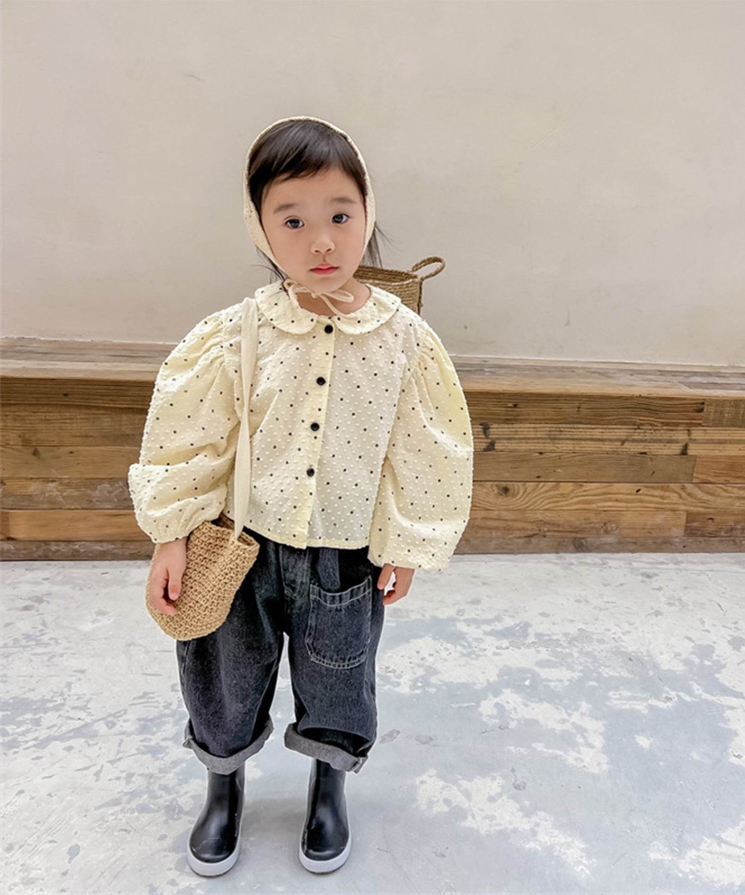 aimoha aimoha - KIDS - polka dot puff sleeve princess blouse