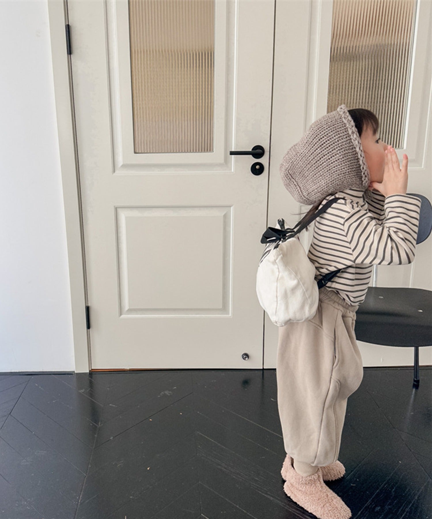 aimoha 【aimoha-KIDS】 Korean children's clothing Unique English letter print fleece-lined sweatpants