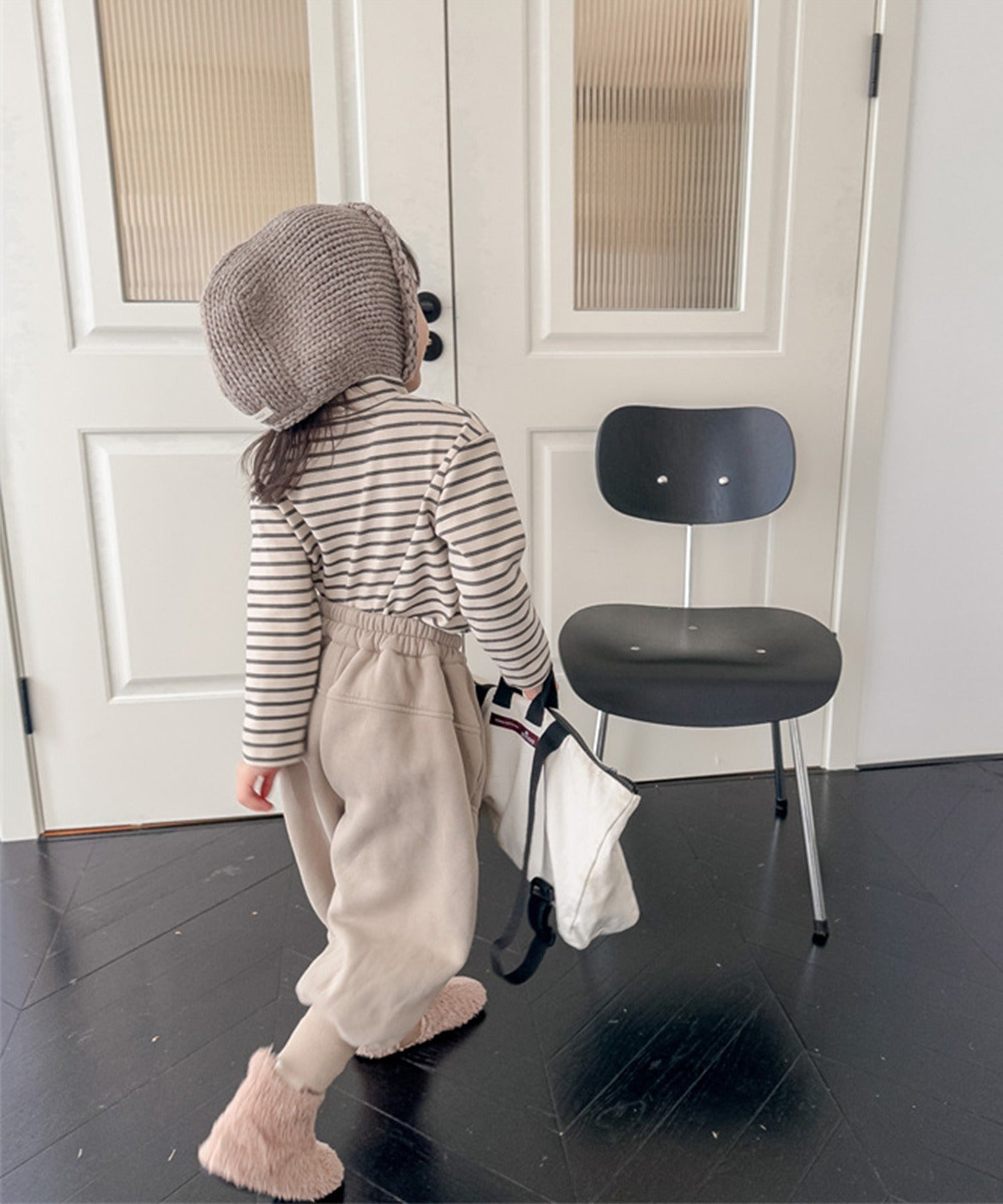 aimoha 【aimoha-KIDS】 Korean children's clothing Unique English letter print fleece-lined sweatpants