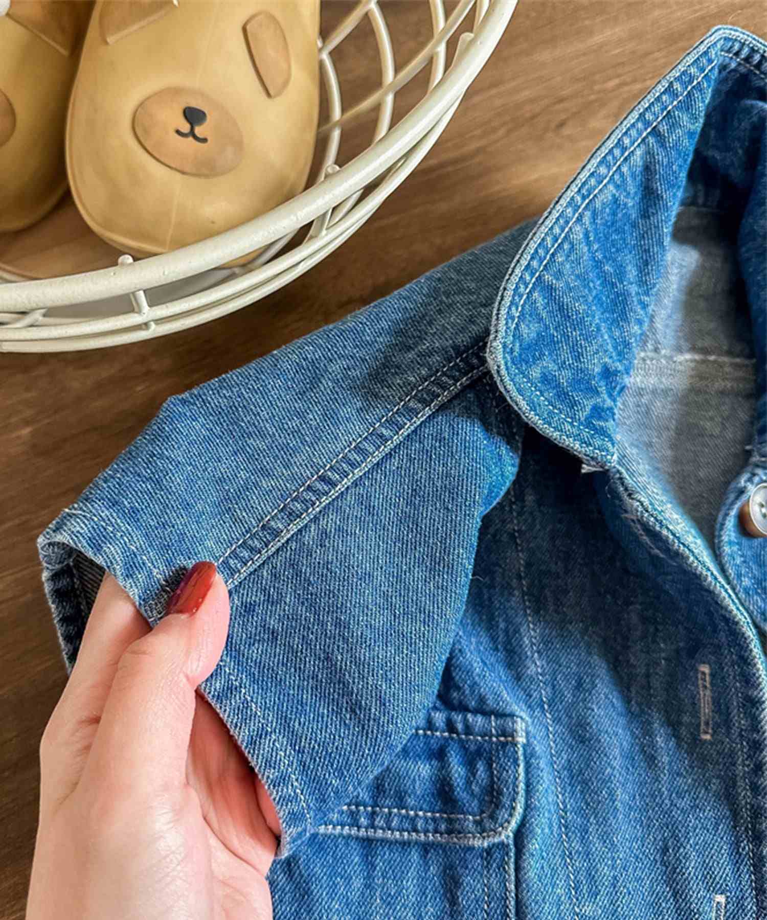 アイモハ aimoha 【aimohaーKIDSー】韓国子供服 万能ノースリーブデニムジャケット ベスト