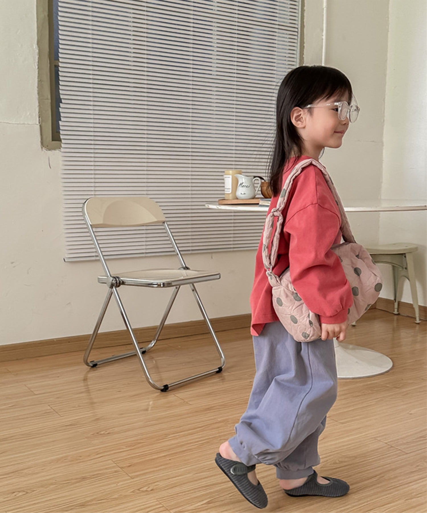 aimoha 【aimoha-KIDS】 Korean children's clothing balloon pants with one-point embroidery