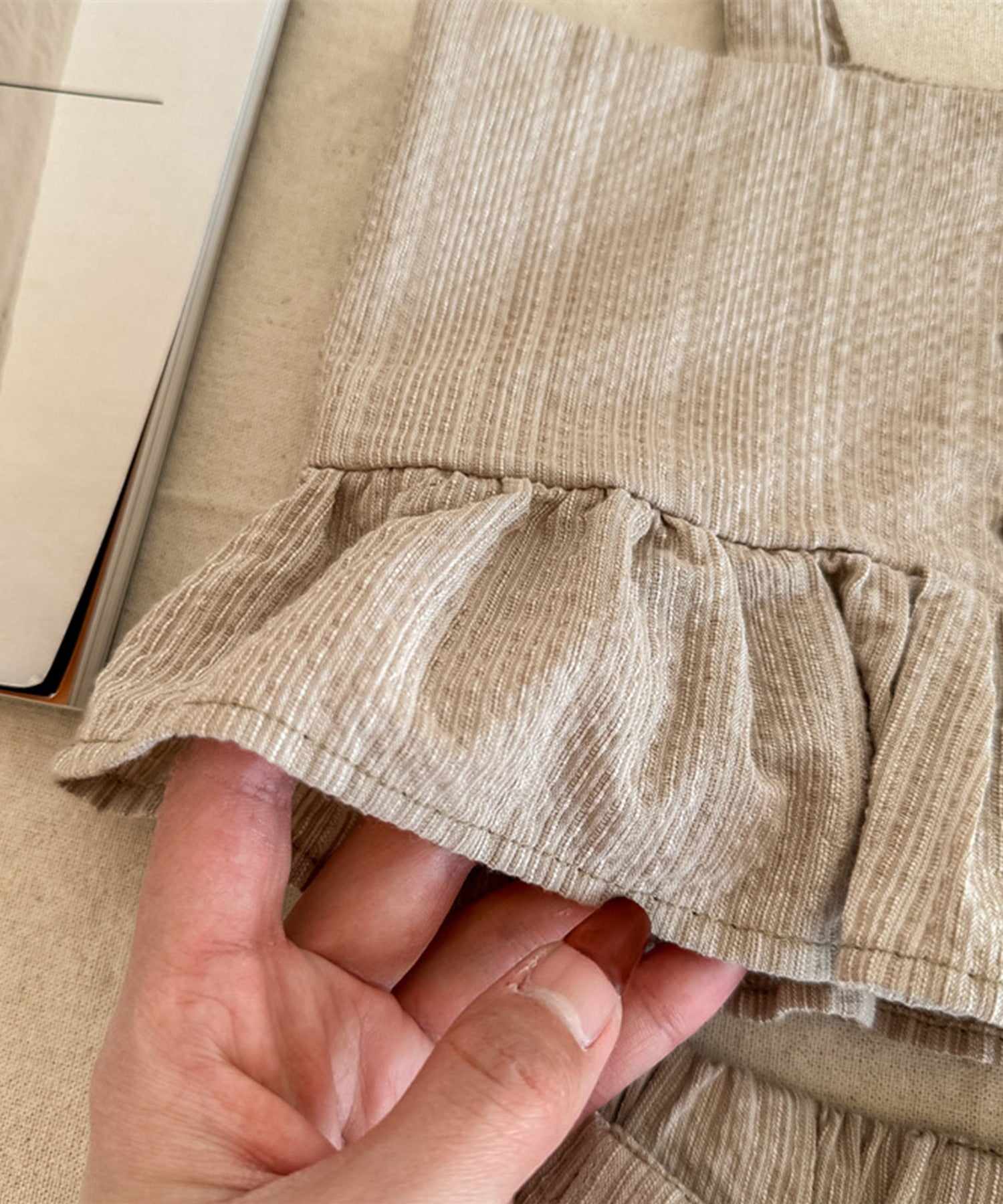 アイモハ aimoha 【aimohaーKIDSー】韓国子供服 無地裾フリルキャミソール+ショットパンツ セットアップ