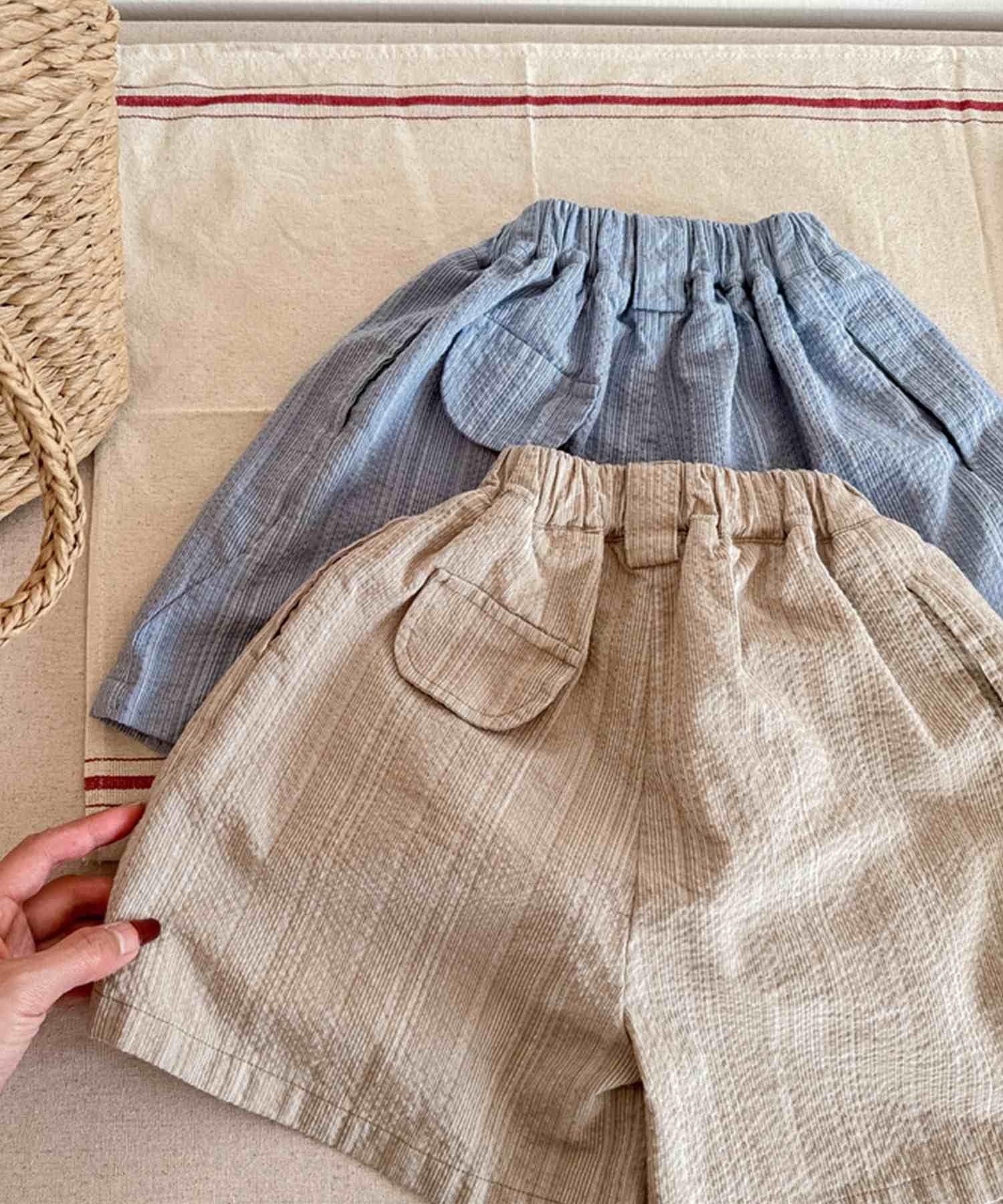 アイモハ aimoha 【aimohaーKIDSー】韓国子供服 無地裾フリルキャミソール+ショットパンツ セットアップ