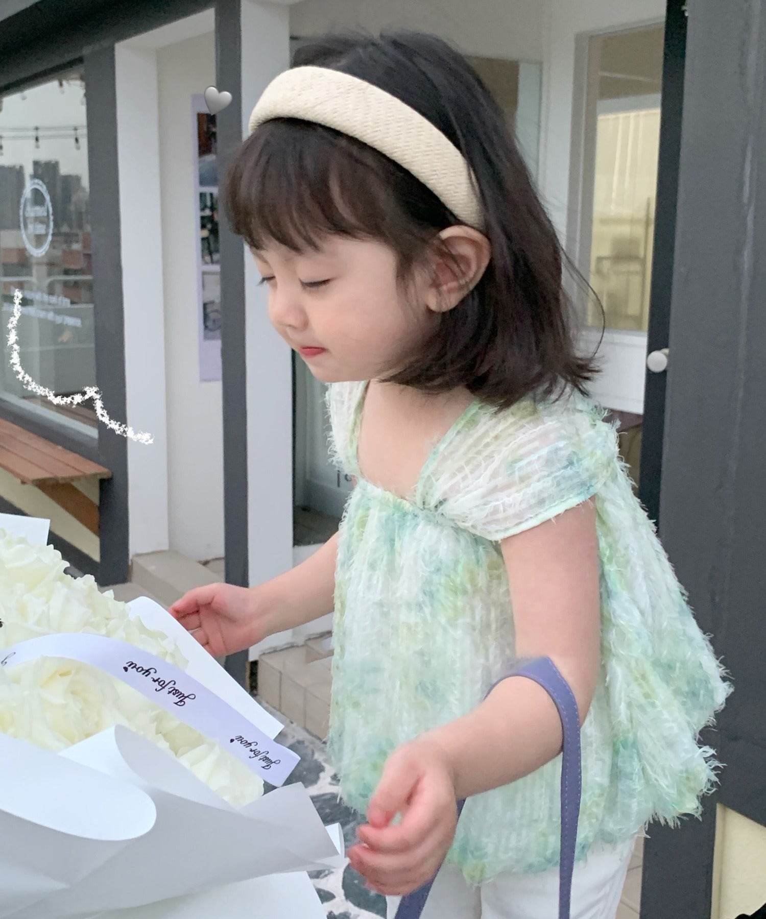 アイモハ aimoha 【aimohaーKIDSー】兒童服可愛蓬鬆全圖案上衣