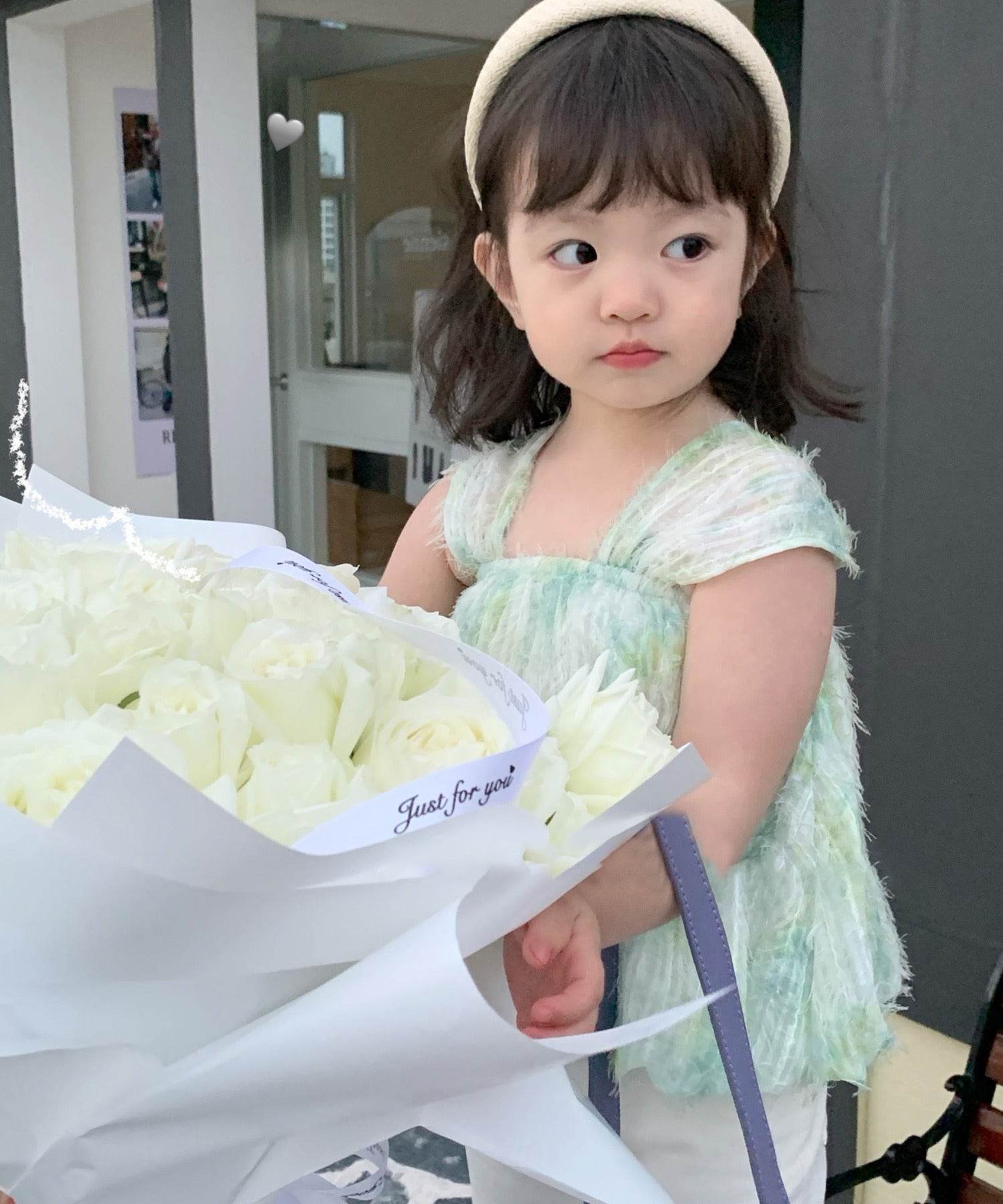 アイモハ aimoha 【aimohaーKIDSー】兒童服可愛蓬鬆全圖案上衣