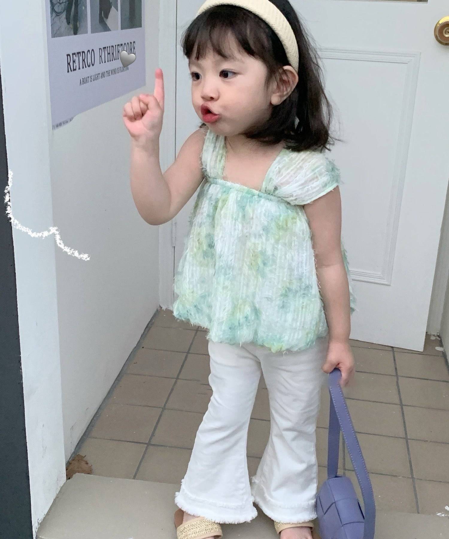 アイモハ aimoha 【aimohaーKIDSー】兒童服可愛蓬鬆全圖案上衣
