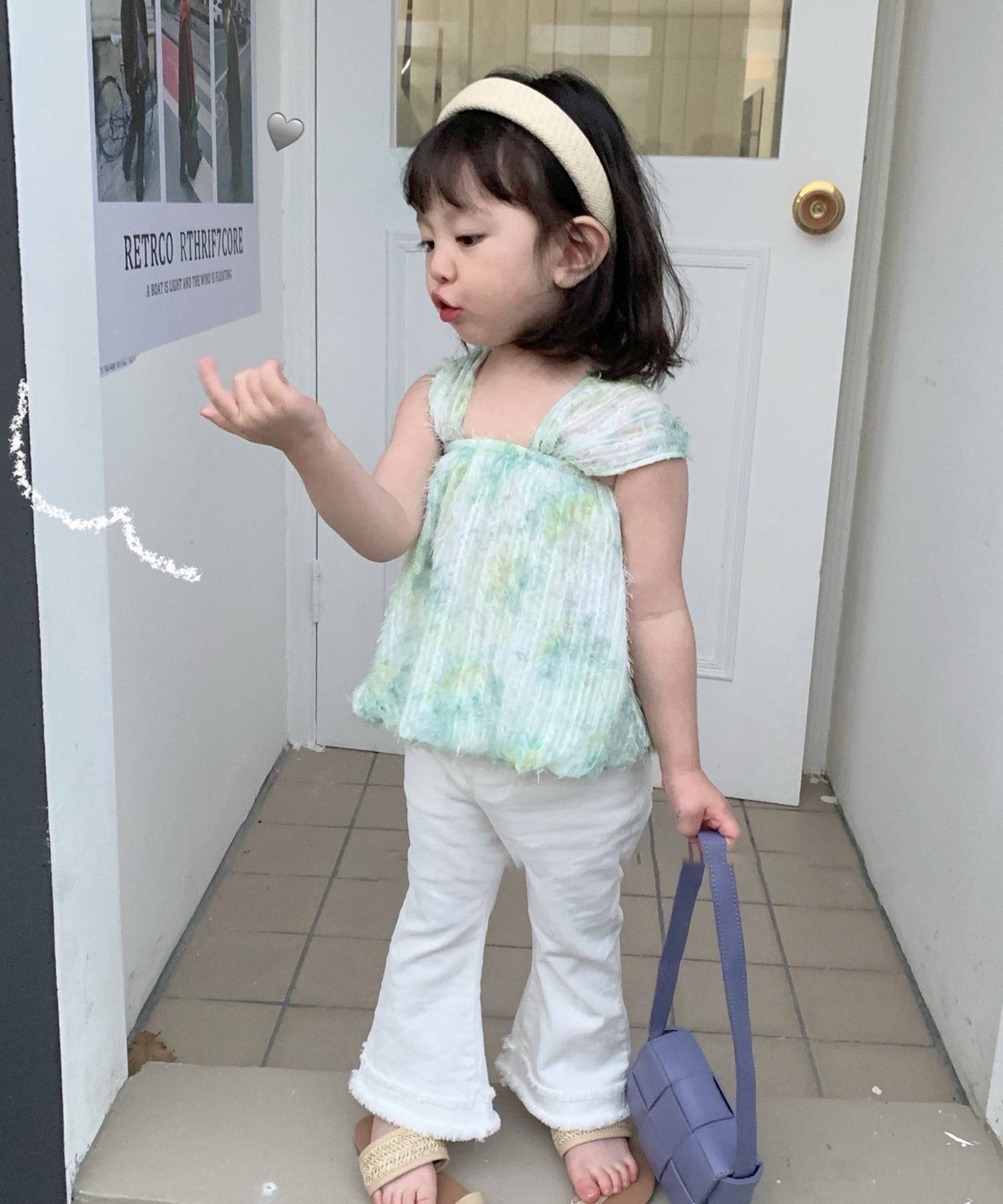 アイモハ aimoha 【aimohaーKIDSー】兒童服可愛蓬鬆全圖案上衣