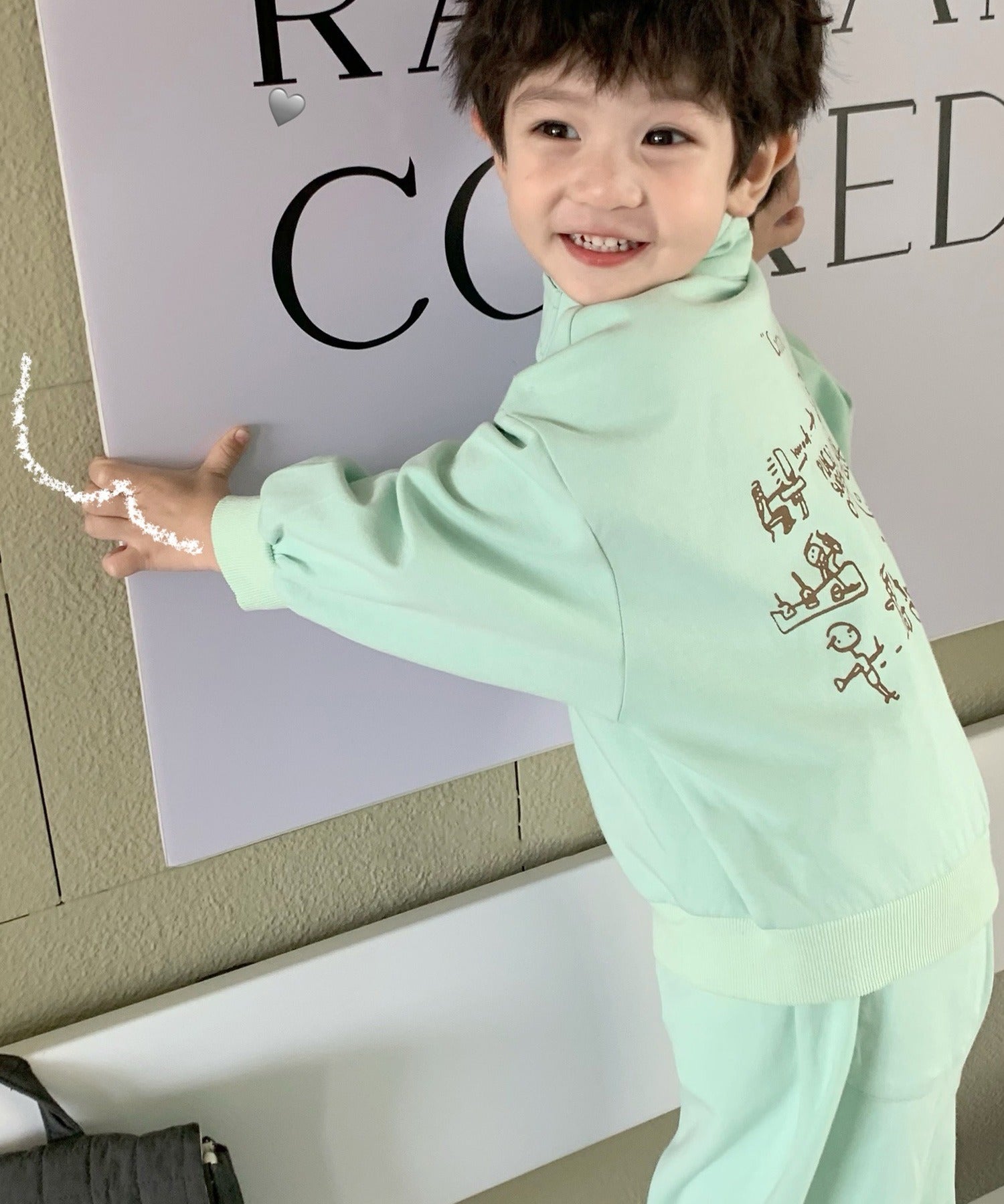 aimoha 【aimoha-KIDS-】Children's Clothing Sports Style Sweat Set