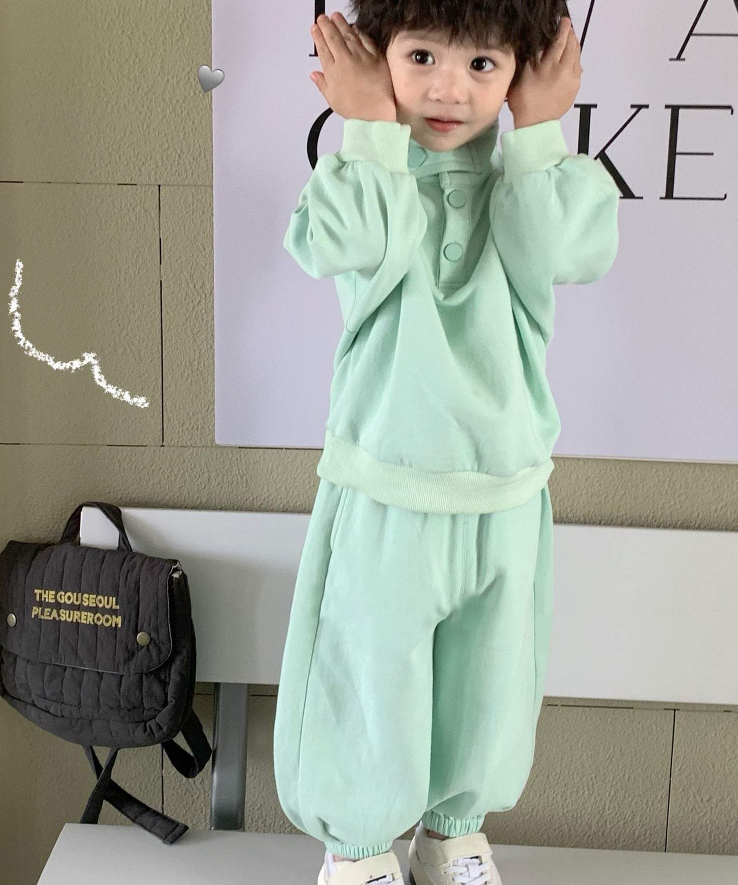 aimoha 【aimoha-KIDS-】Children's Clothing Sports Style Sweat Set