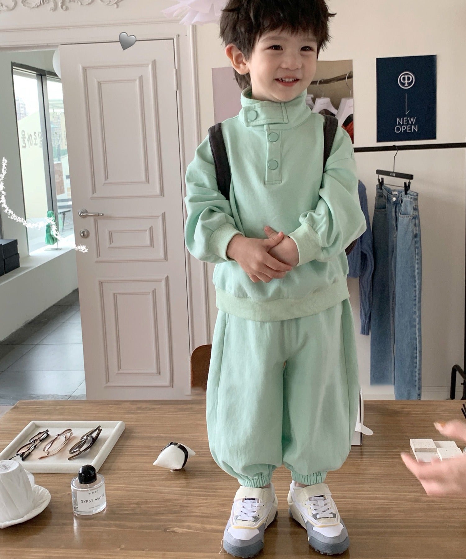 aimoha 【aimoha-KIDS-】Children's Clothing Sports Style Sweat Set