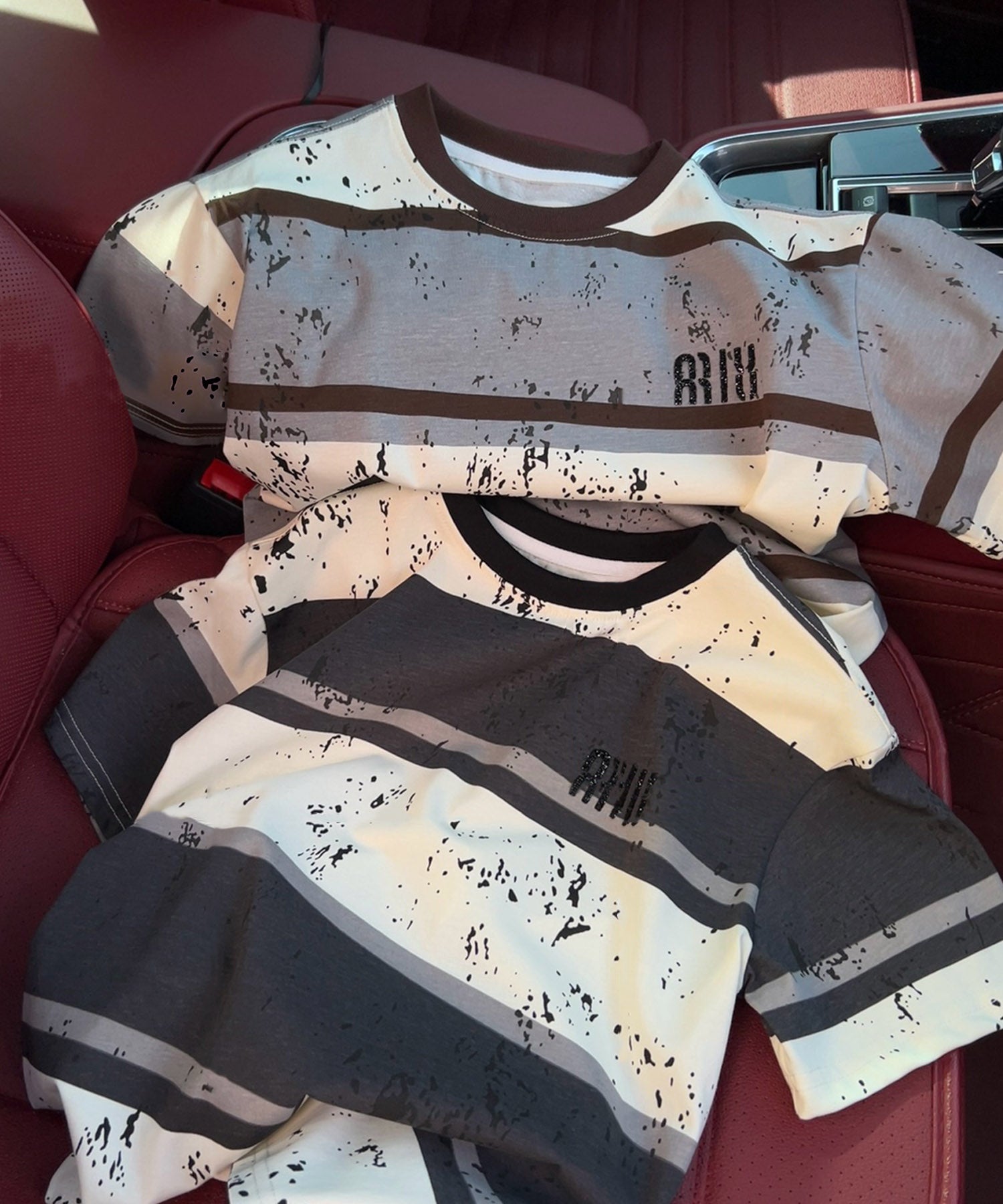 アイモハ aimoha 【aimoha-KIDS-】モダンボーダーTシャツ （ダークグレー） ダークグレー