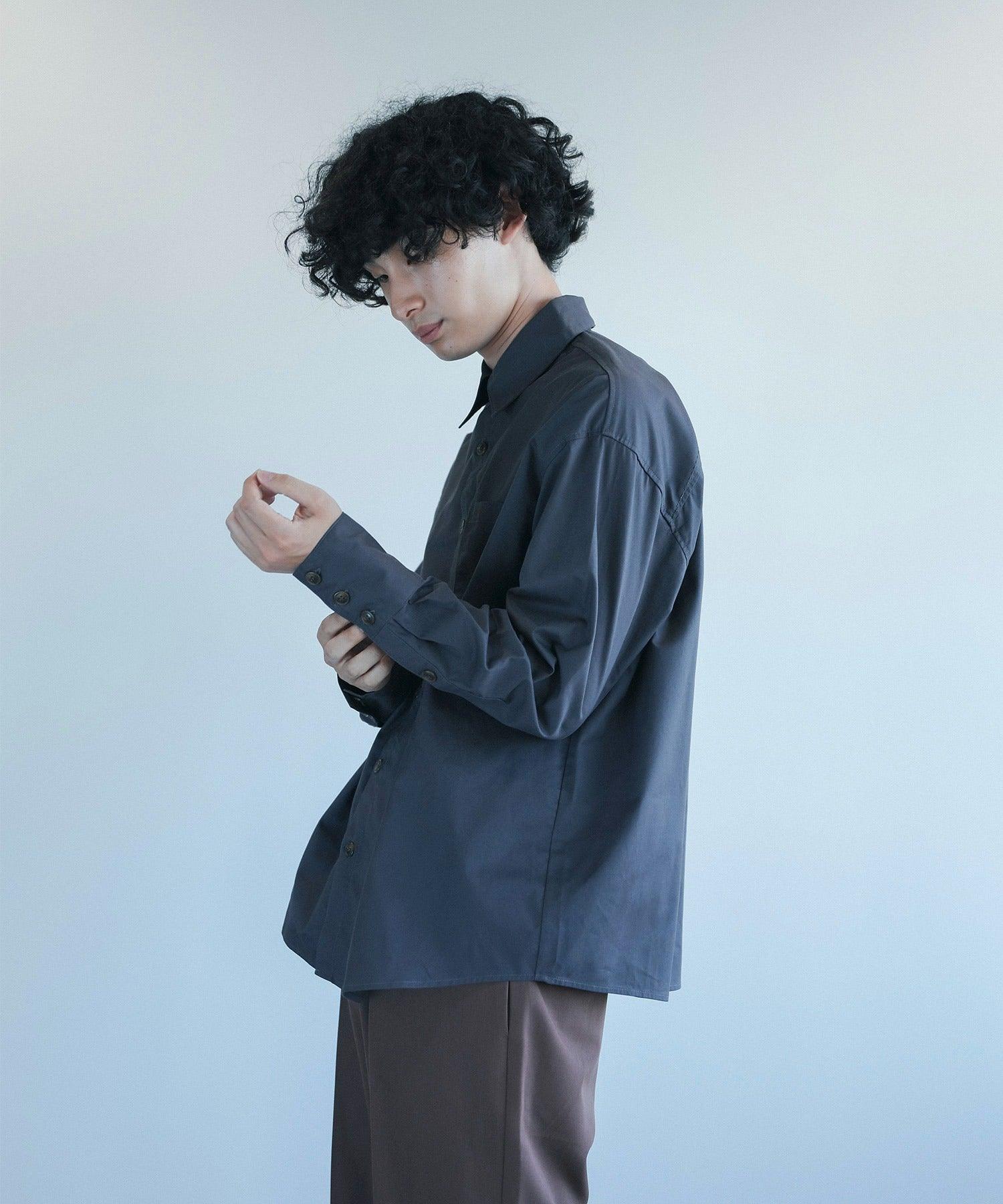 アイモハ aimoha aimoha men大版型背刺繡襯衫
