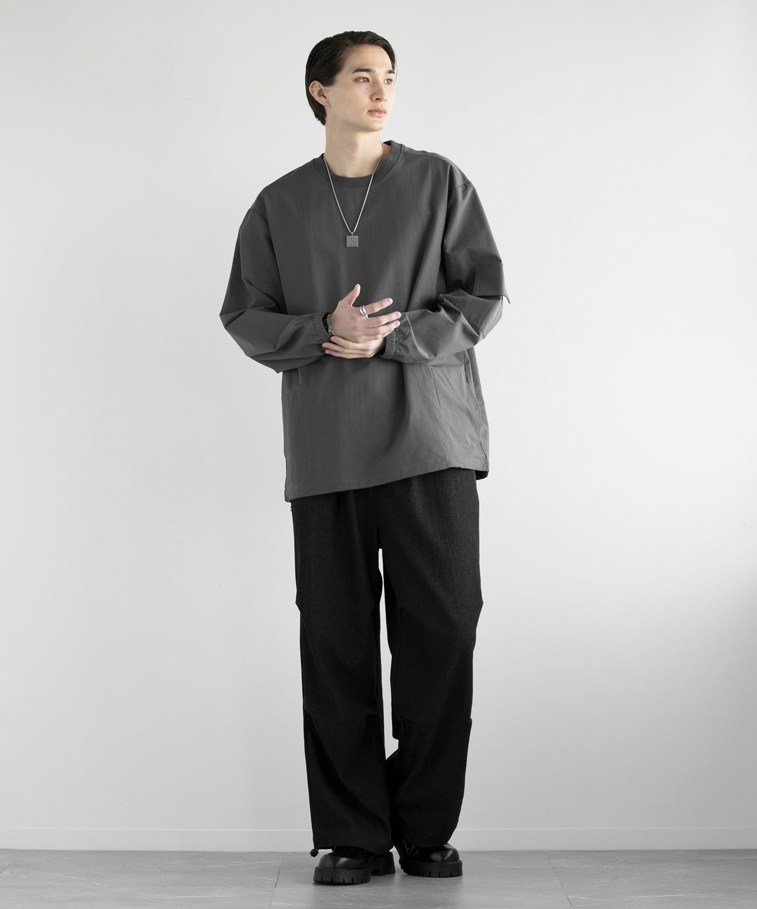 アイモハ aimoha aimoha men FUNCTIONAL SWEAT ファンクショナルクルーネックスウェット吸水速乾 （ブラック） ブラック