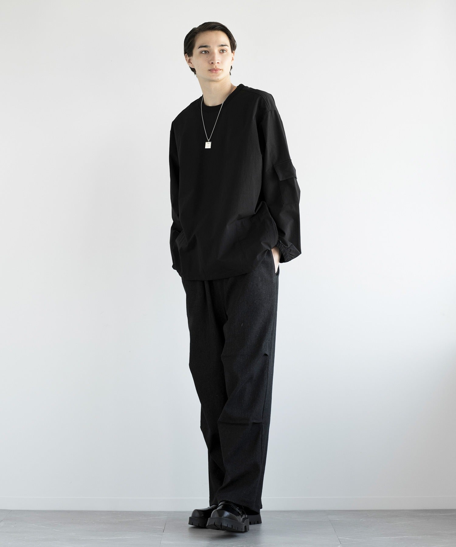 アイモハ aimoha aimoha men FUNCTIONAL SWEAT ファンクショナルクルーネックスウェット吸水速乾 （ブラック） ブラック
