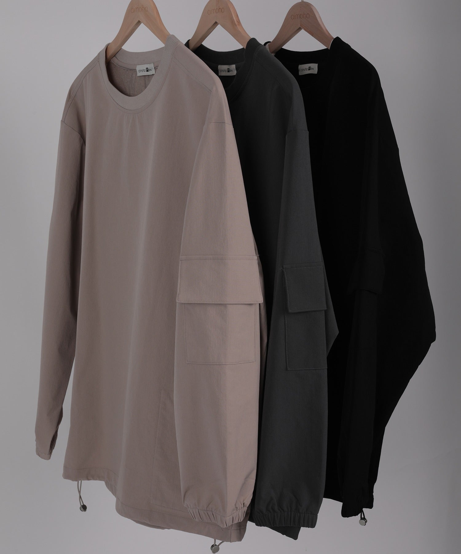 アイモハ aimoha aimoha men FUNCTIONAL SWEAT ファンクショナルクルーネックスウェット吸水速乾 （ブラック） ブラック