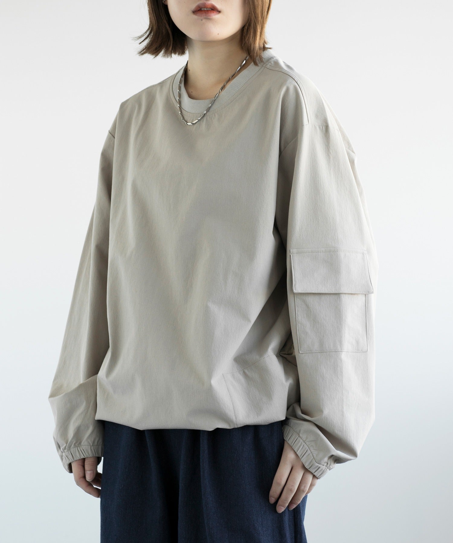 アイモハ aimoha aimoha men FUNCTIONAL SWEAT ファンクショナルクルーネックスウェット吸水速乾 （ベージュ） ベージュ
