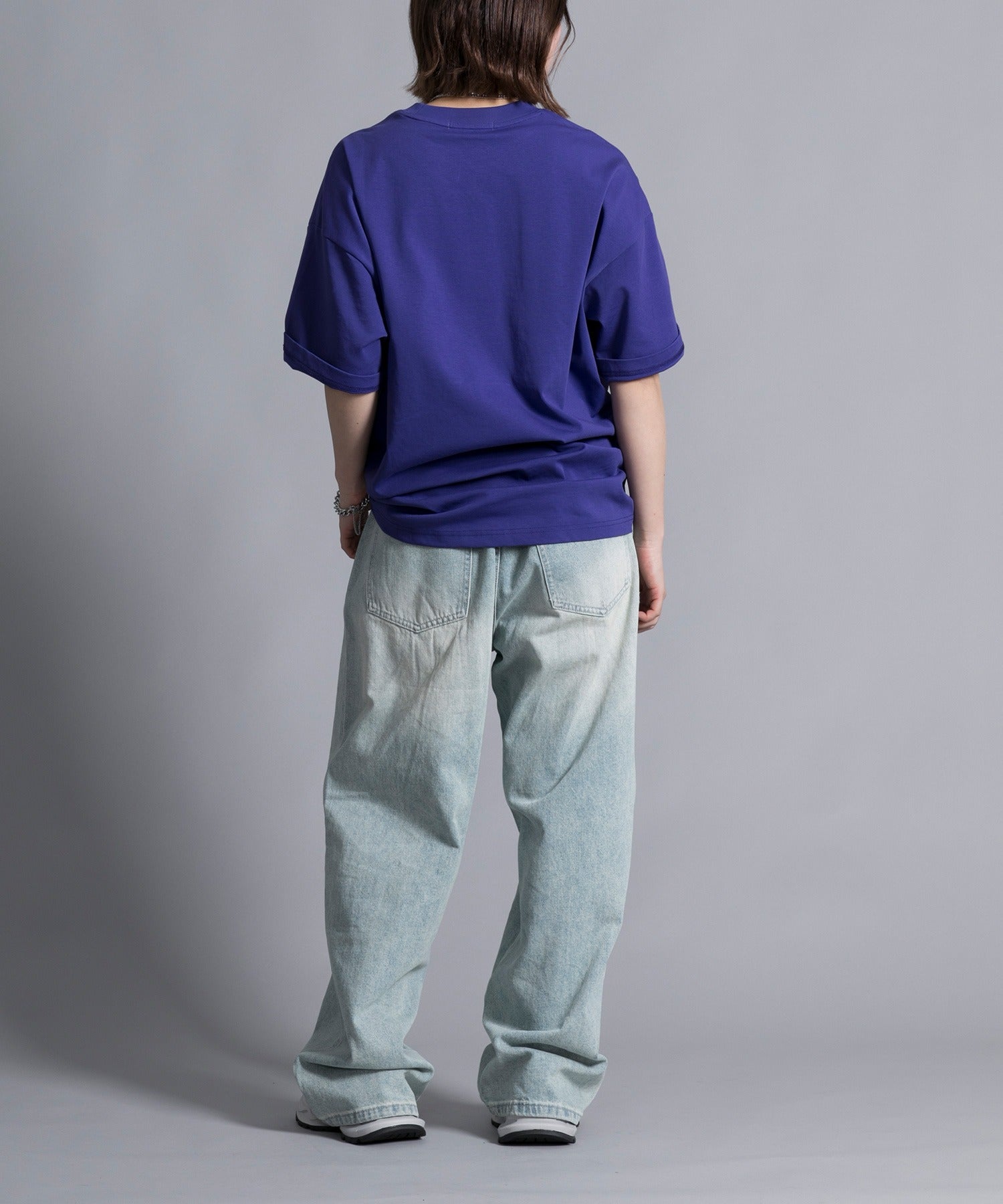 アイモハ aimoha 【aimoha neo】VINTAGE PROCESSED BAGGY JEANS （ブルー） ブルー