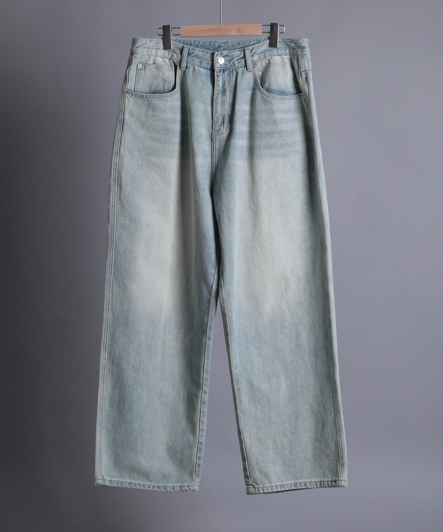 アイモハ aimoha 【aimoha neo】VINTAGE PROCESSED BAGGY JEANS （ブルー） ブルー