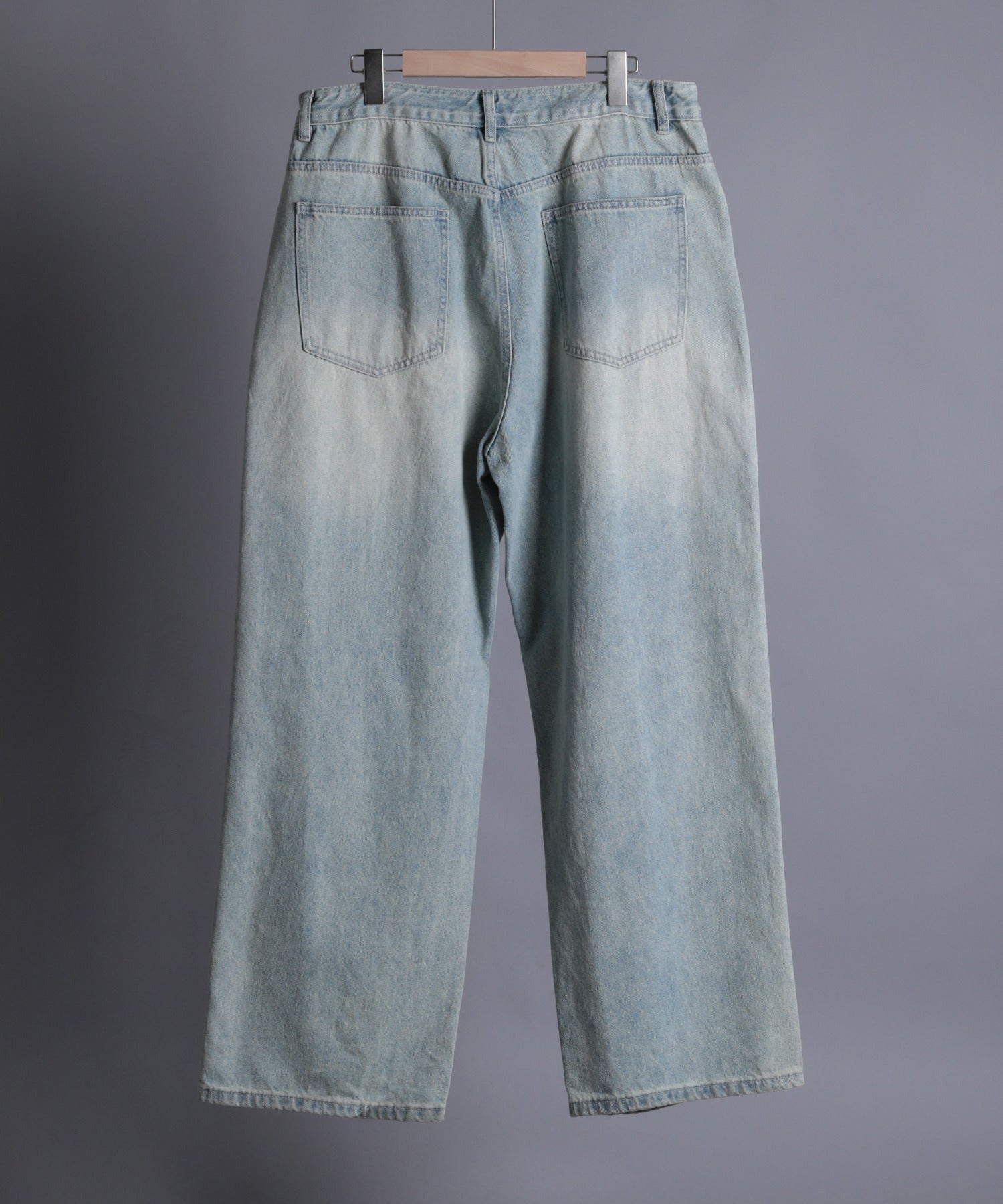 アイモハ aimoha 【aimoha neo】VINTAGE PROCESSED BAGGY JEANS （ブルー） ブルー