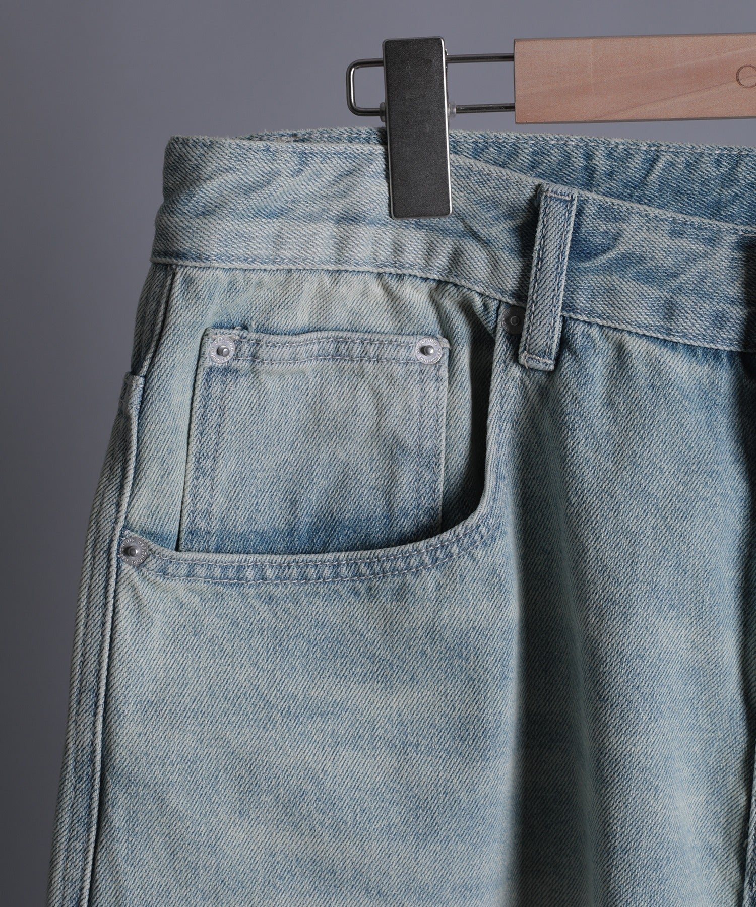 アイモハ aimoha 【aimoha neo】VINTAGE PROCESSED BAGGY JEANS （ブルー） ブルー
