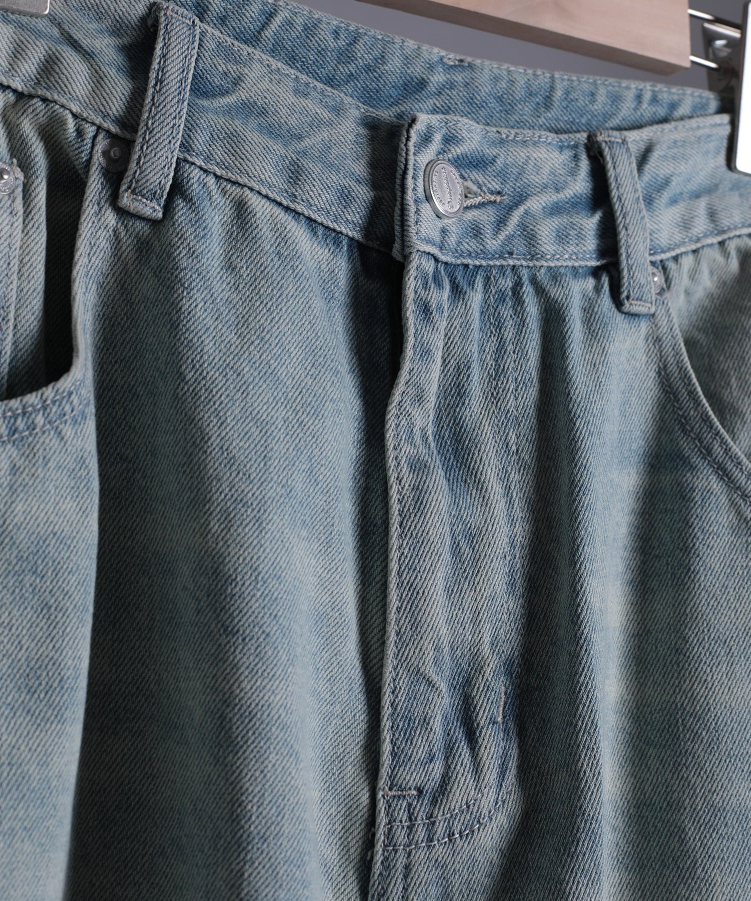 アイモハ aimoha 【aimoha neo】VINTAGE PROCESSED BAGGY JEANS （ブルー） ブルー