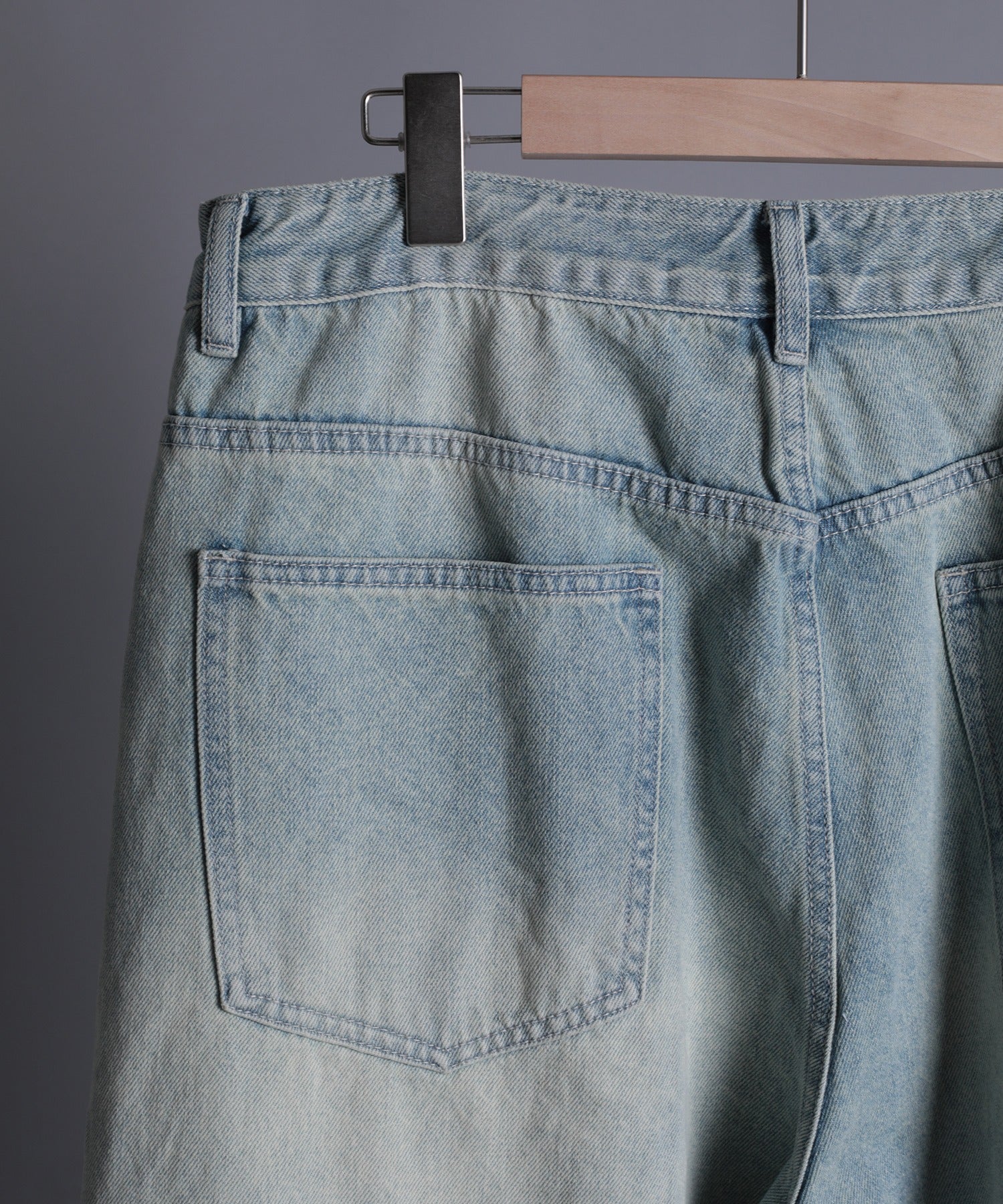アイモハ aimoha 【aimoha neo】VINTAGE PROCESSED BAGGY JEANS （ブルー） ブルー