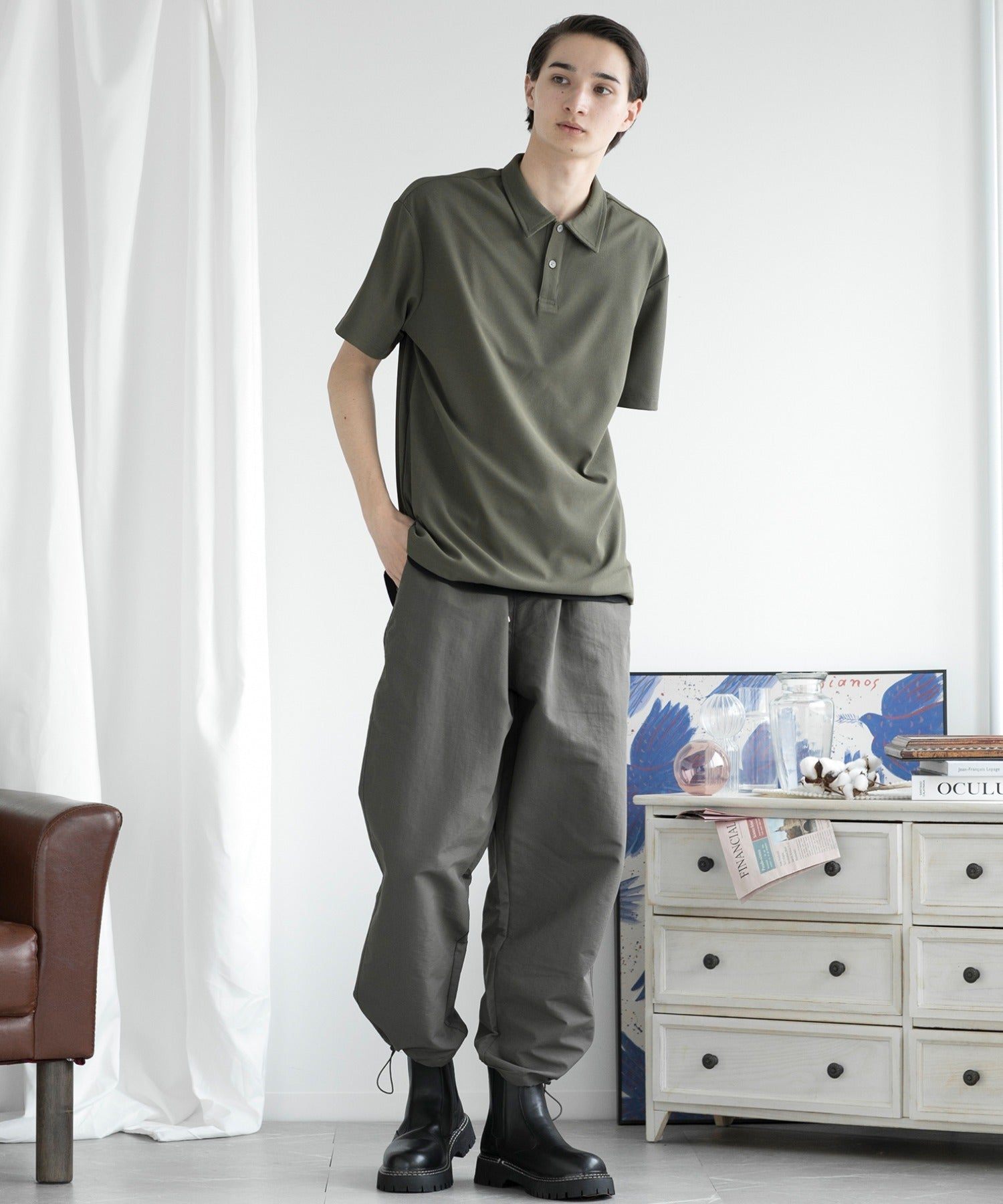アイモハ aimoha aimoha MENSIMPLE POLO SHIRT 半扣 短袖 Polo 衫