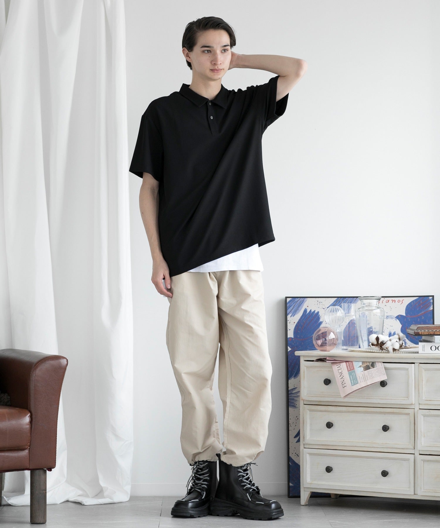 アイモハ aimoha aimoha MENSIMPLE POLO SHIRT 半扣 短袖 Polo 衫