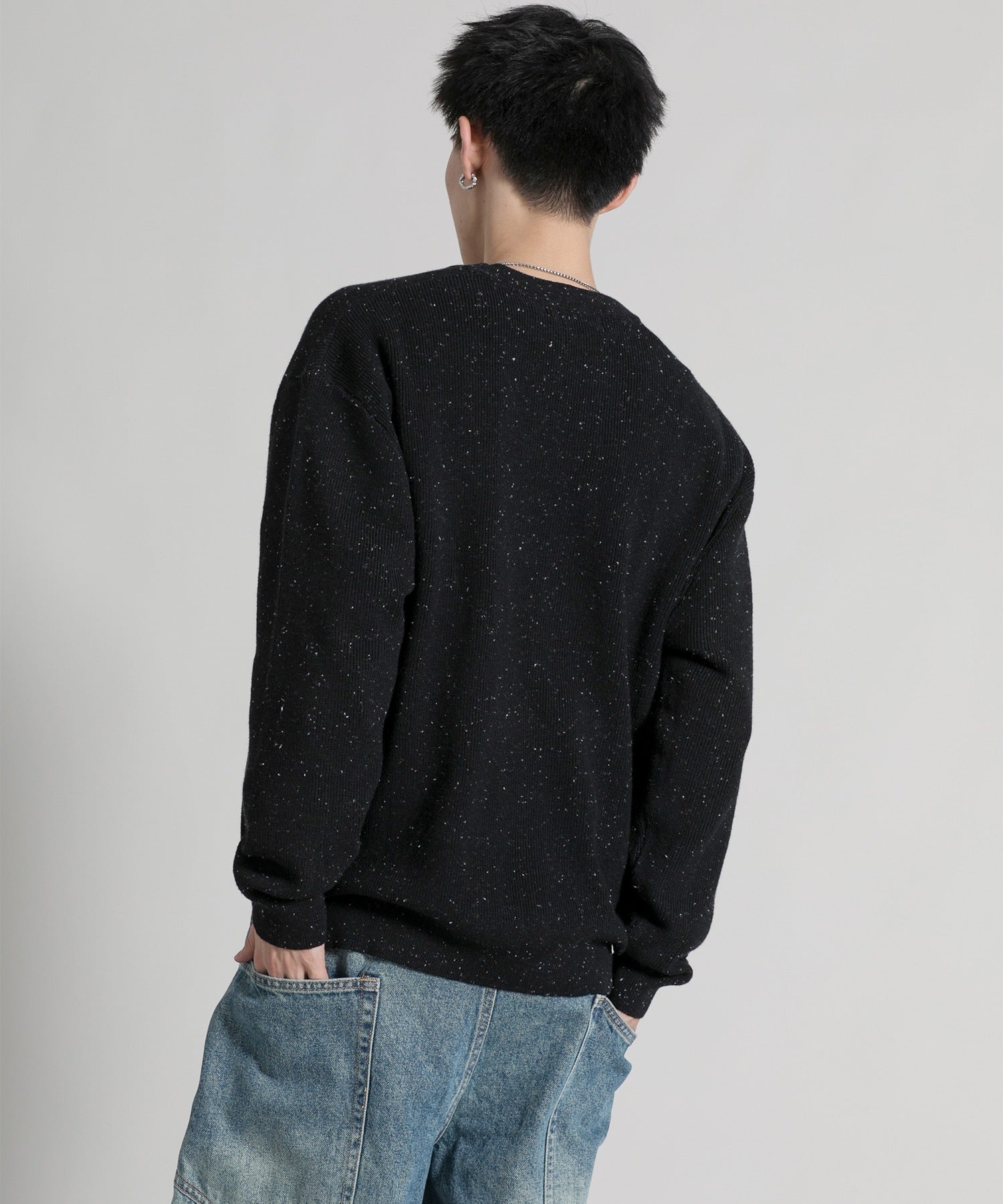 アイモハ aimoha 【aimoha neo】 Cozy Flecked Pullover （ブラック） ブラック