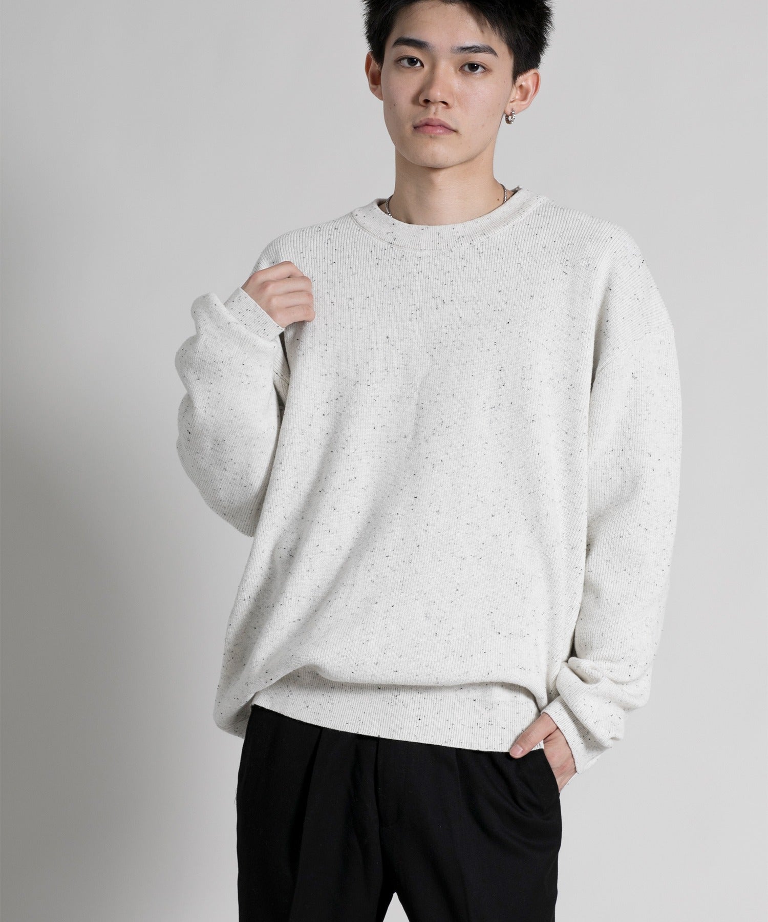 アイモハ aimoha 【aimoha neo】 Cozy Flecked Pullover （ホワイト） ホワイト
