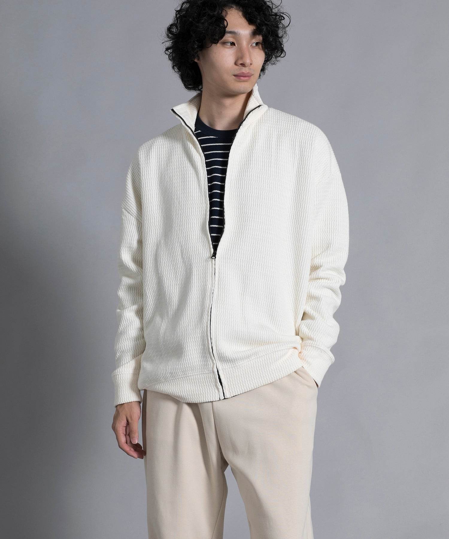 アイモハ aimoha aimoha men Cozy Ridge Zip Cardigan