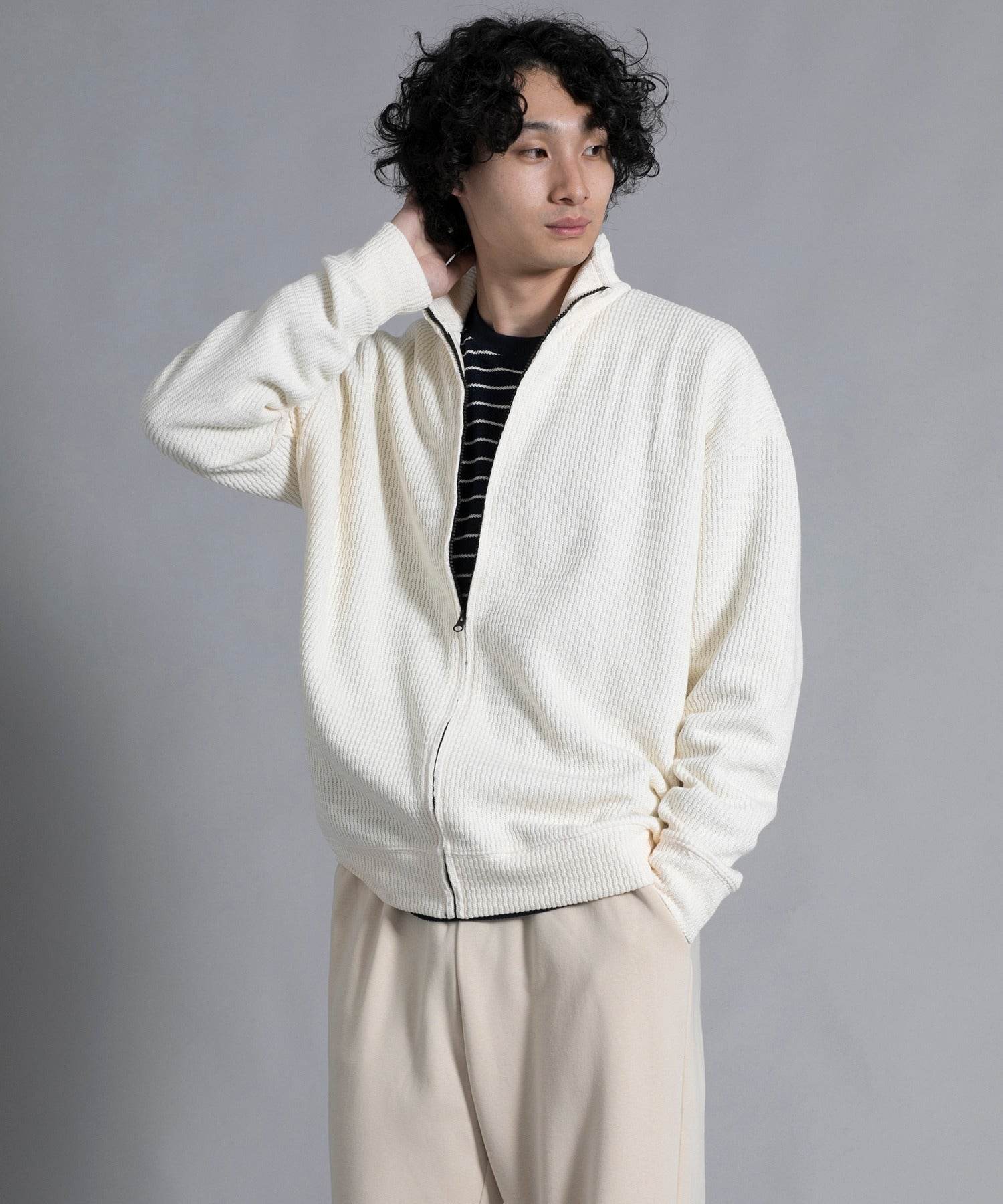 アイモハ aimoha aimoha men Cozy Ridge Zip Cardigan